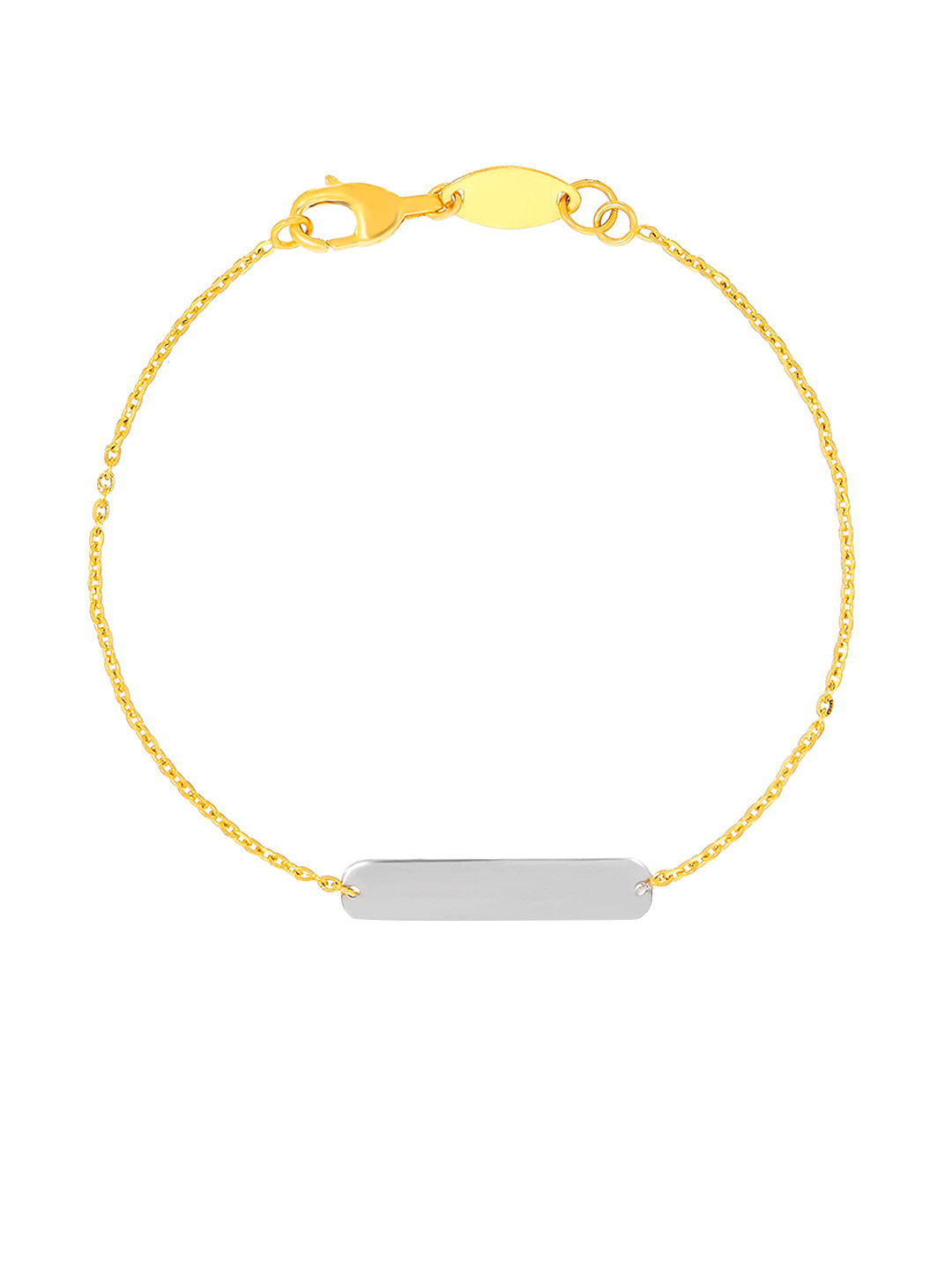 BHIMA 22K Hallmark 916 Purity Yellow Gold Rhodium Polish Bracelet