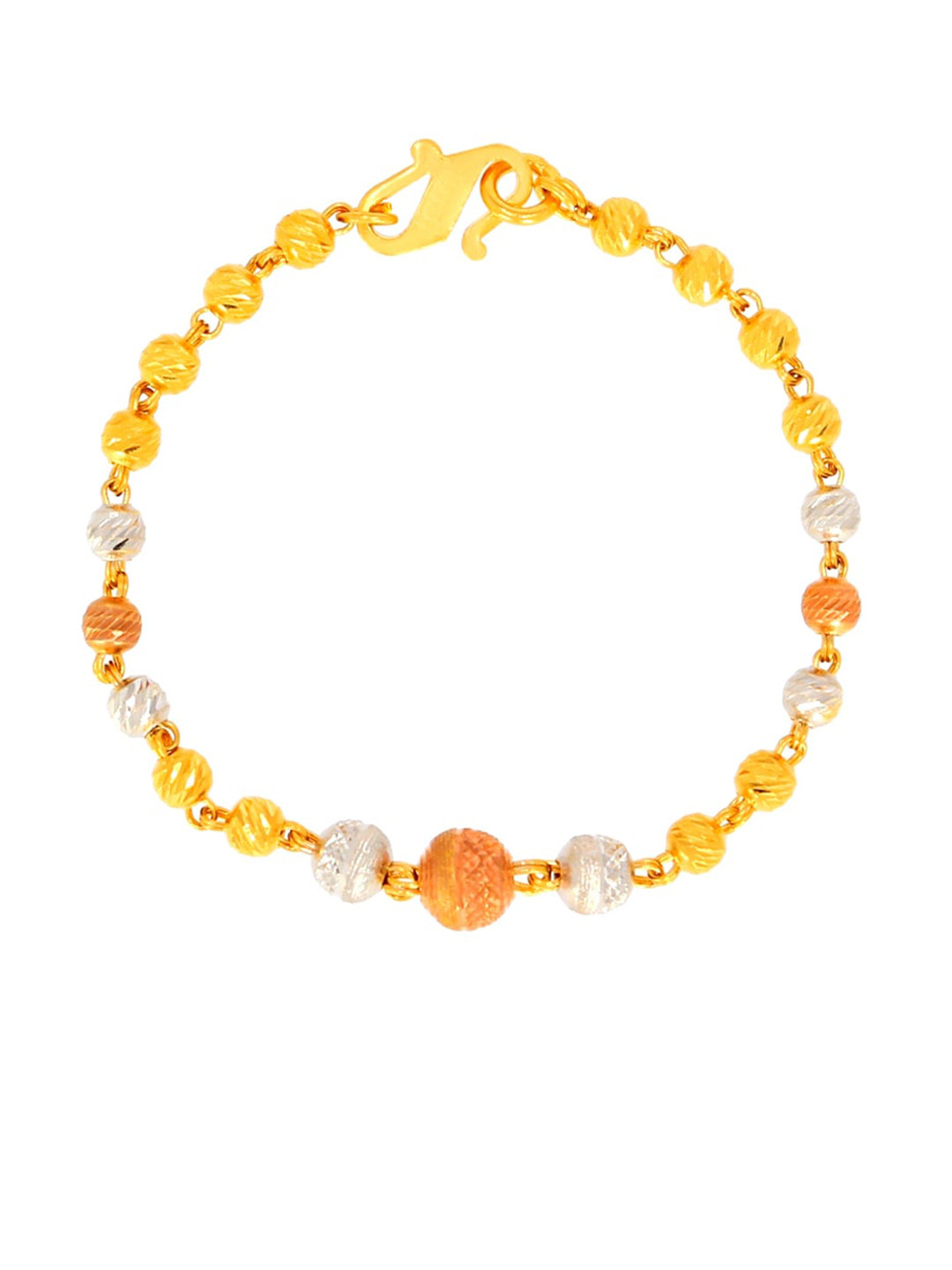 BHIMA 22K Hallmark 916 Purity Yellow Gold Cuttingball Kids bracelet