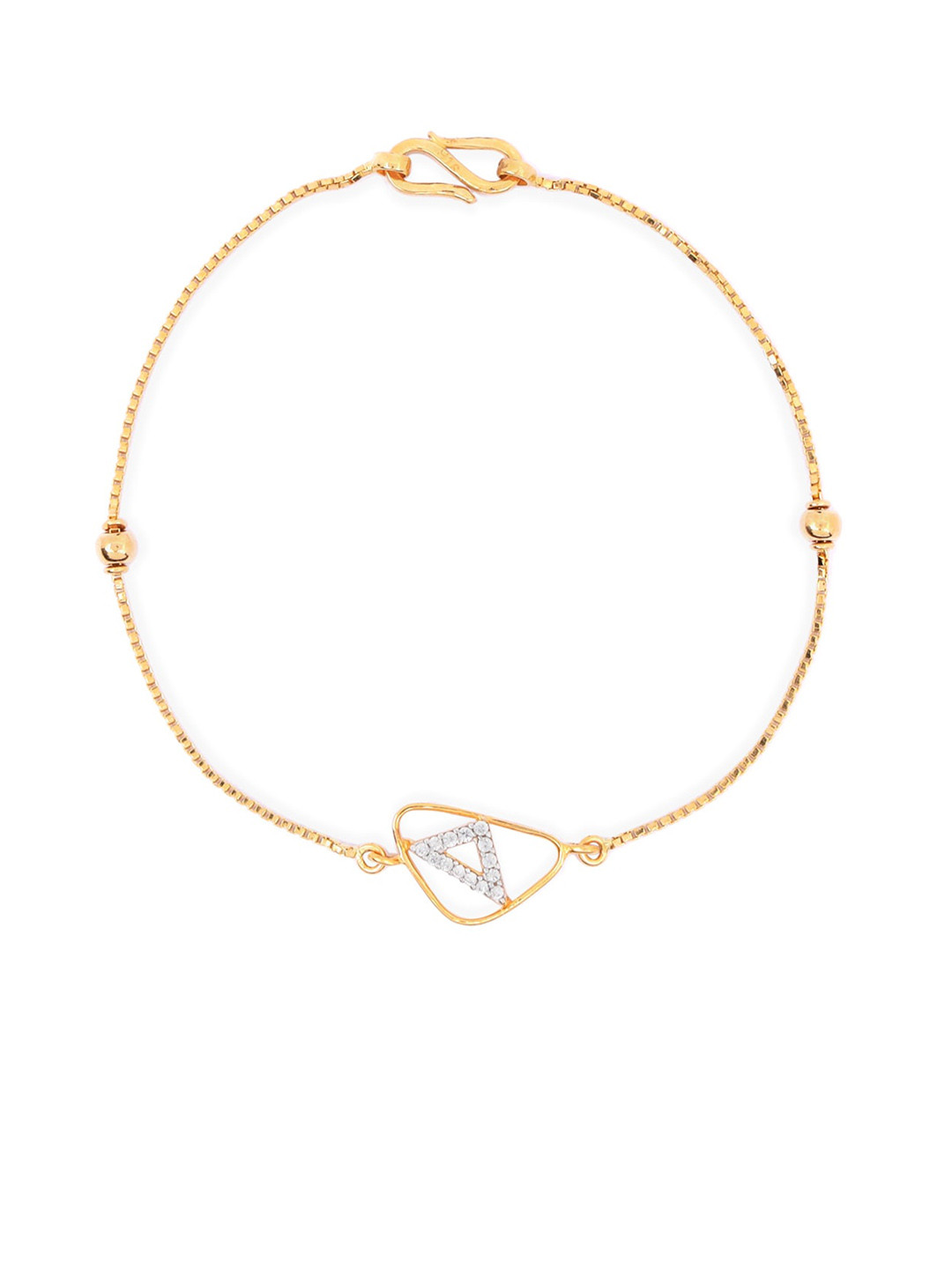 BHIMA 22K Hallmark 916 Purity Yellow Gold Designer Stone Bracelet