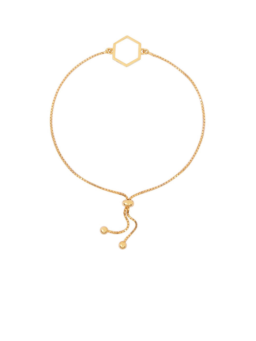 BHIMA 22K Hallmark 916 Purity Yellow Gold Hexagon Design Bracelet