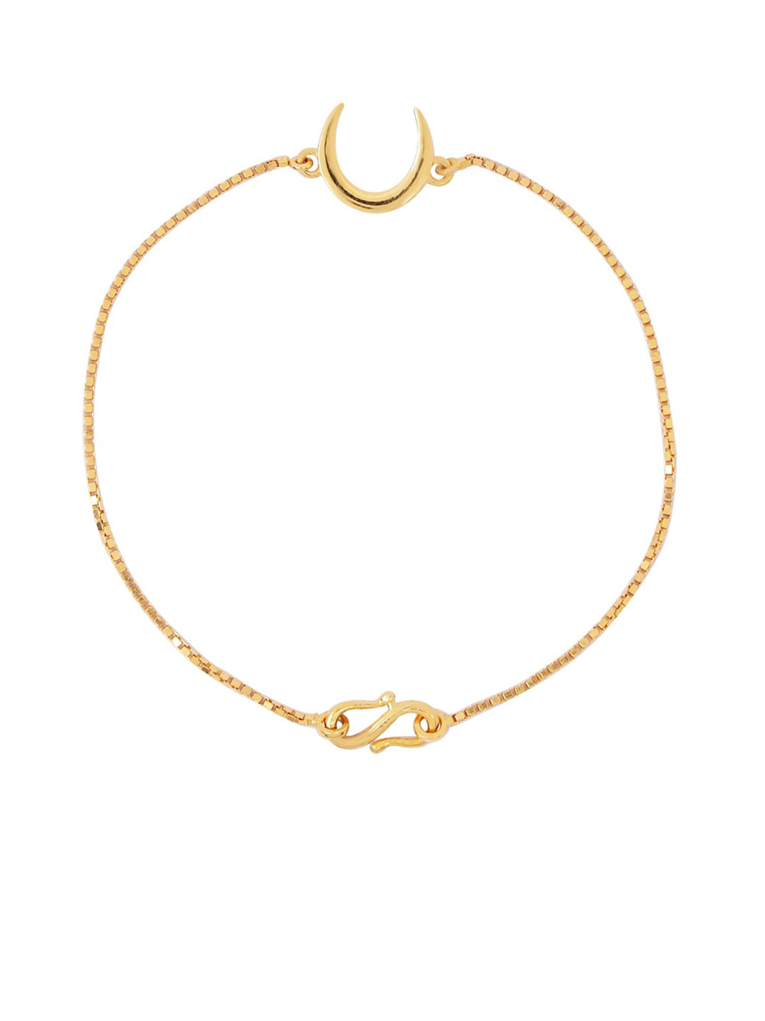 BHIMA 22K Hallmark 916 Purity Yellow Gold U Design Bracelet