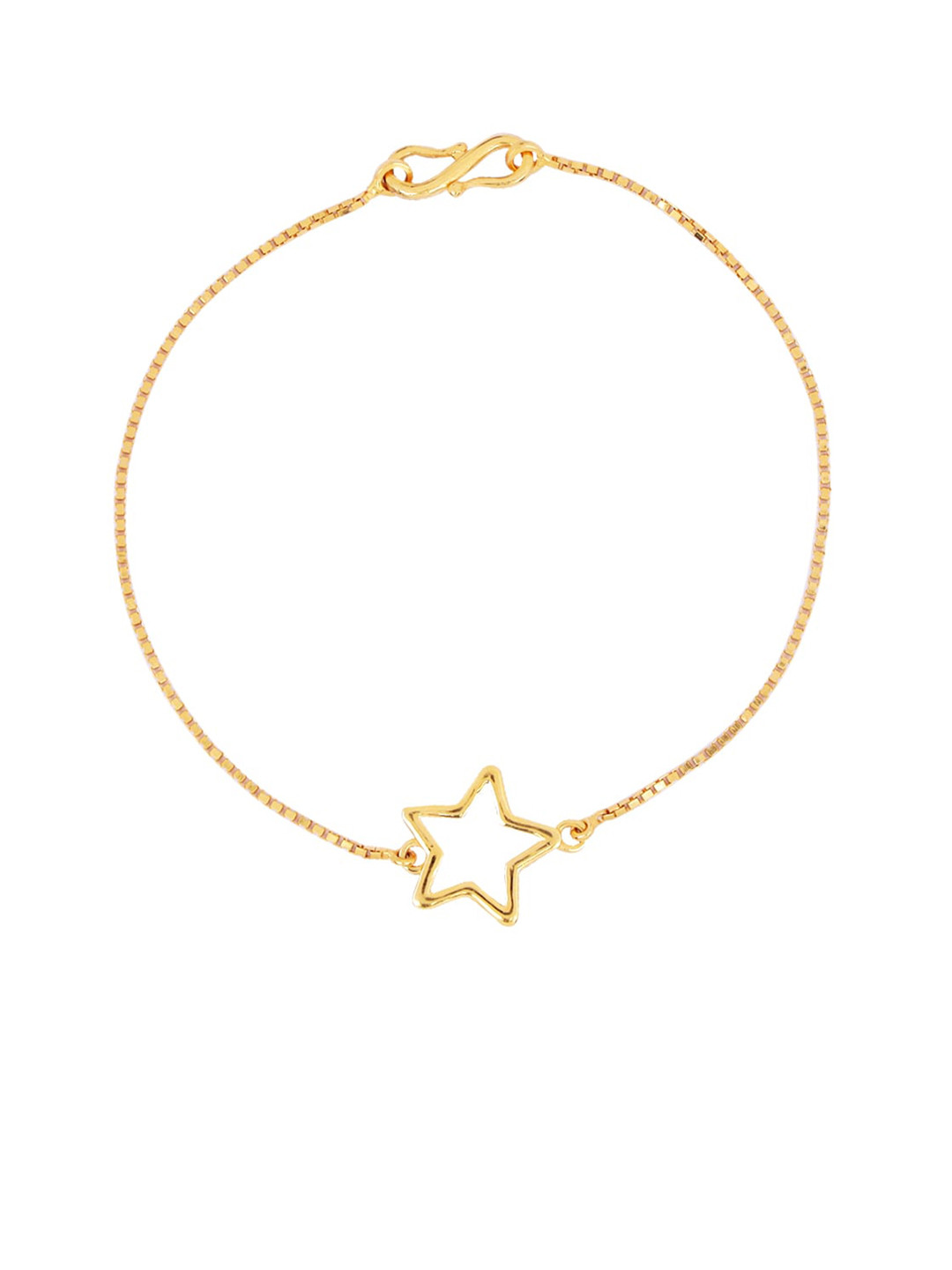 BHIMA 22K Hallmark 916 Purity Yellow Gold Single Star Bracelet