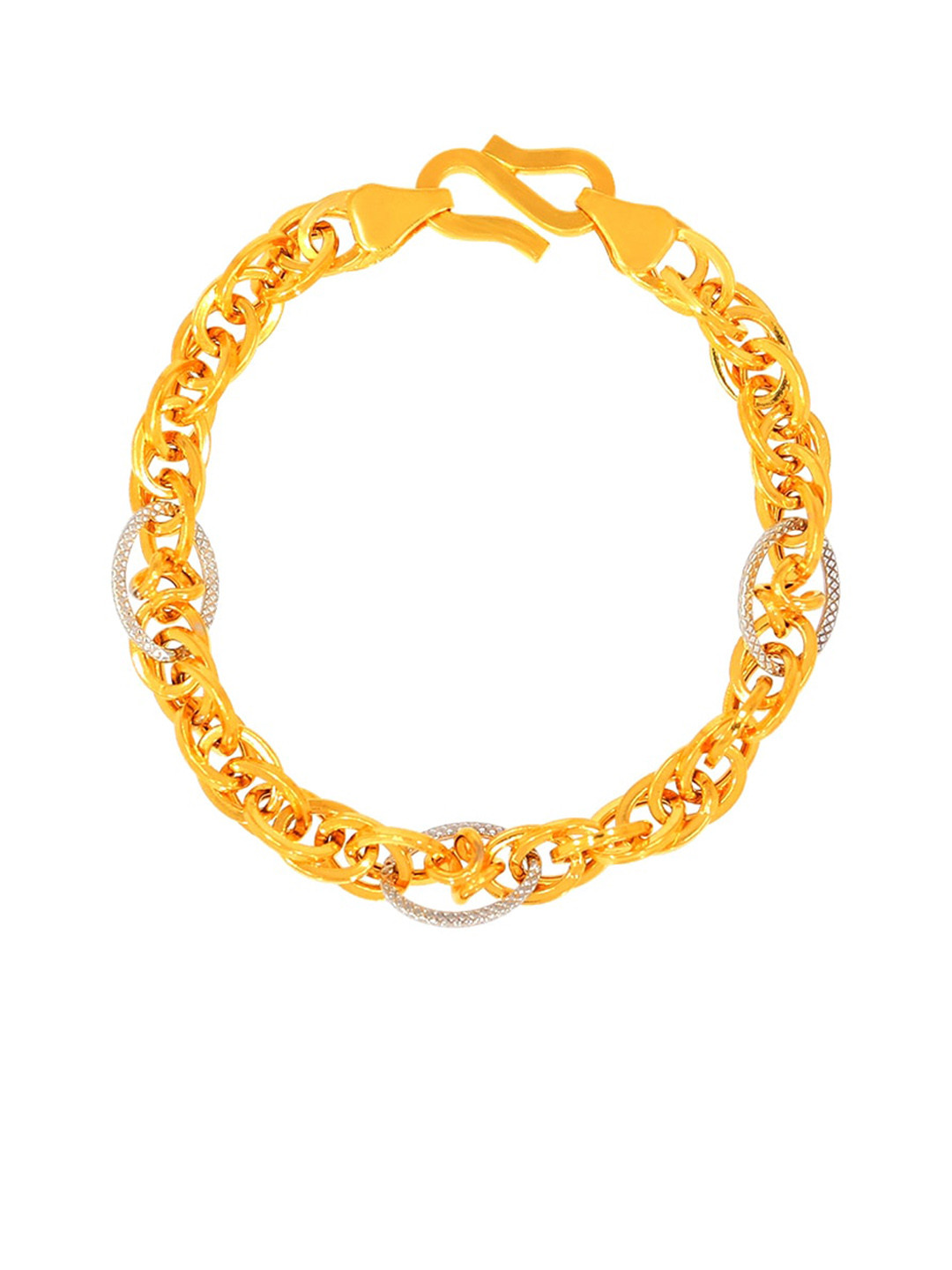 BHIMA 22K Hallmark 916 Purity Yellow Gold Sprial Chain Kids bracelet