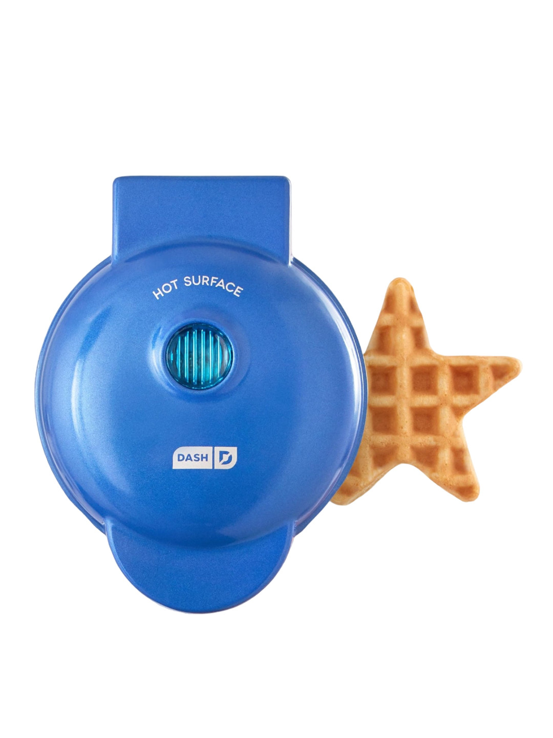 Dash Blue Stainless Steel Star Shape Waffle Maker