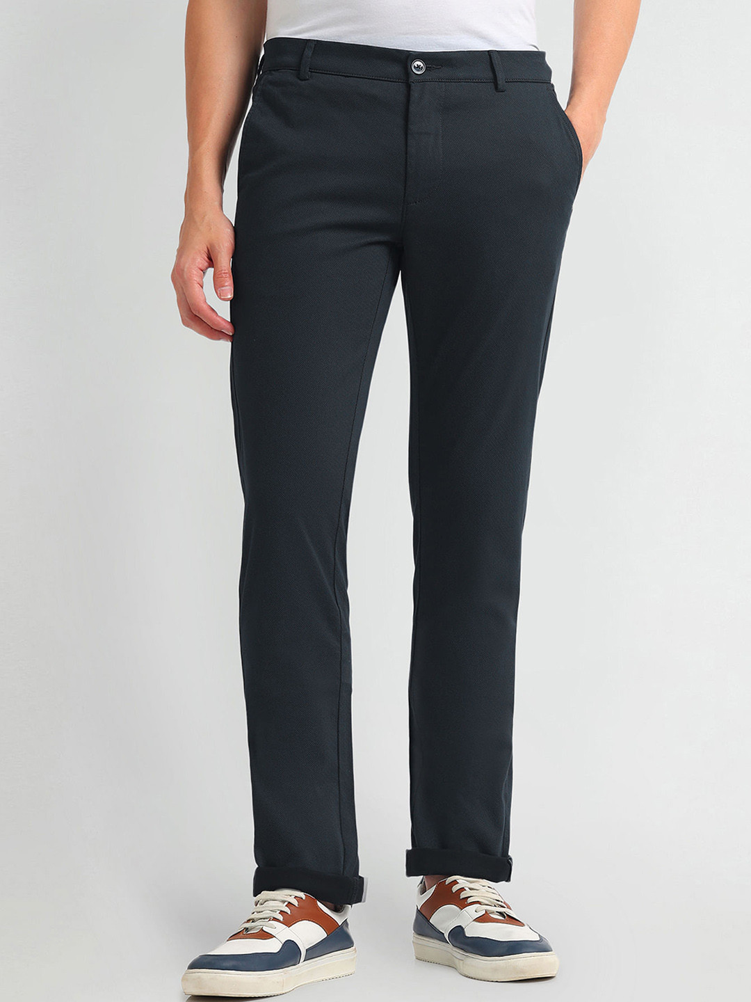 Arrow Sport Men Smart Slim Fit Mid-Rise Chino Trouser