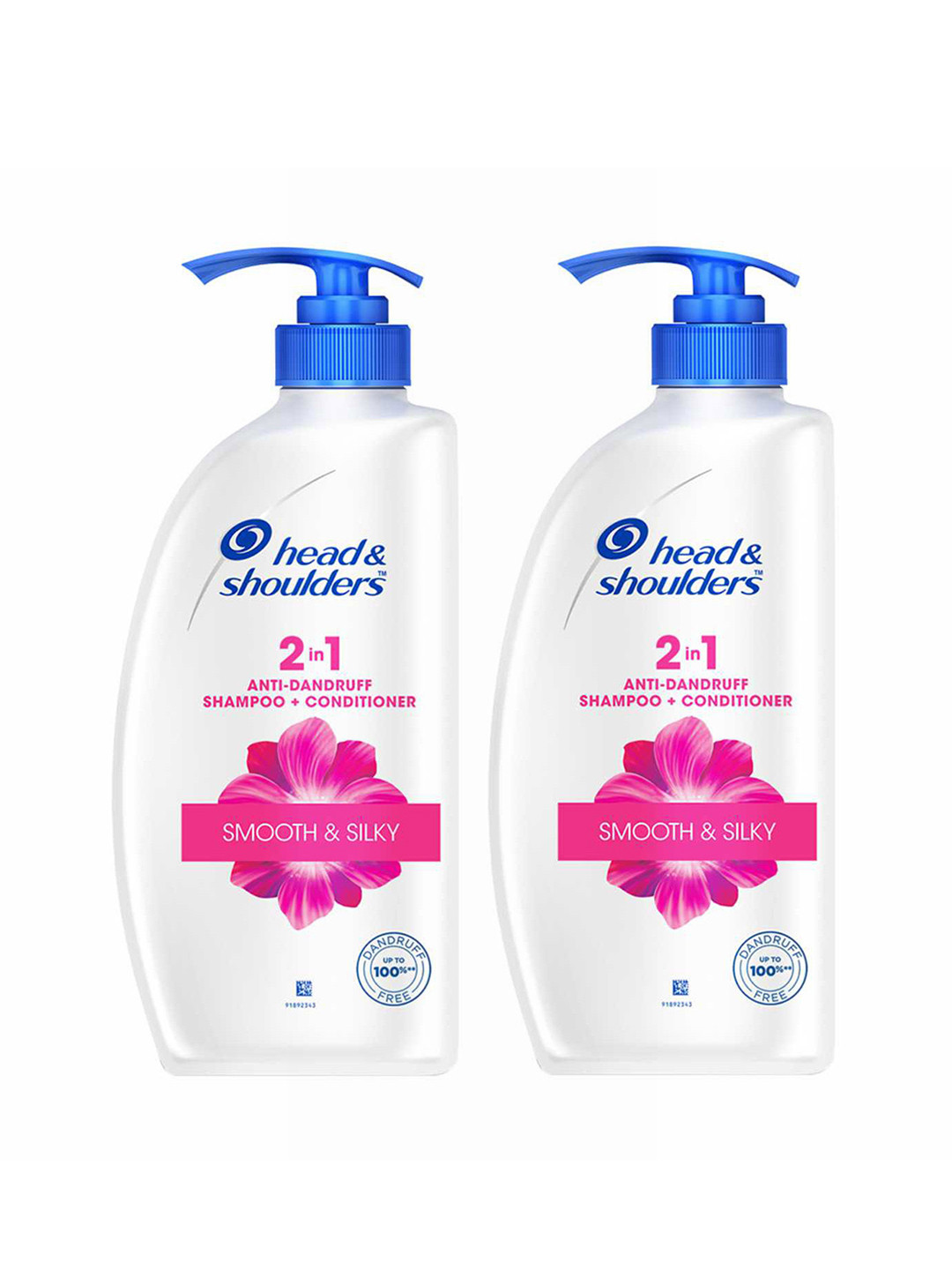 Head & Shoulders Set of 2 Smooth & Silky Anti-Dandruff Shampoo & Conditioner - 650ml each