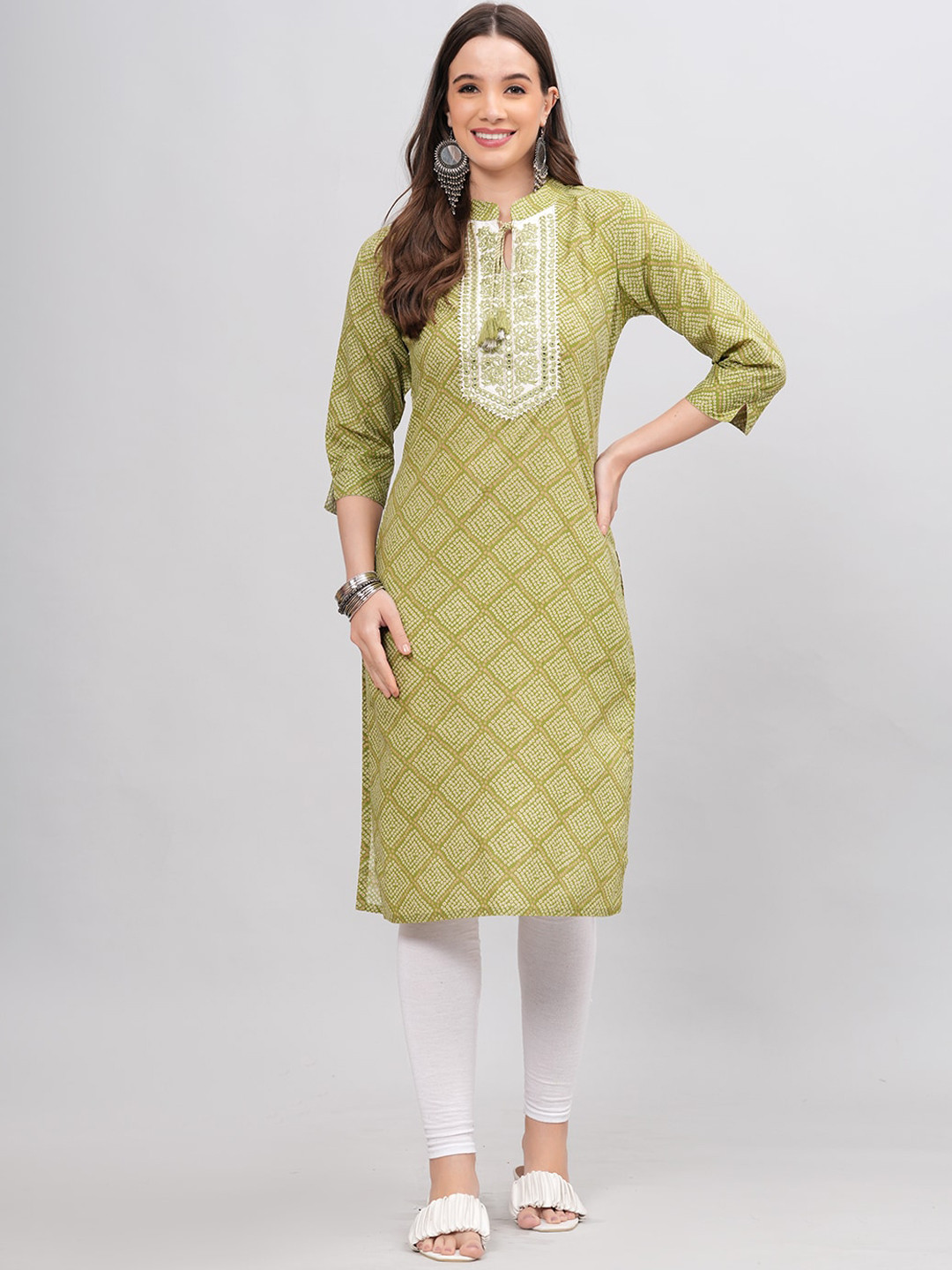 HIGHLIGHT FASHION EXPORT Abstract Printed Pure Cotton Kurta