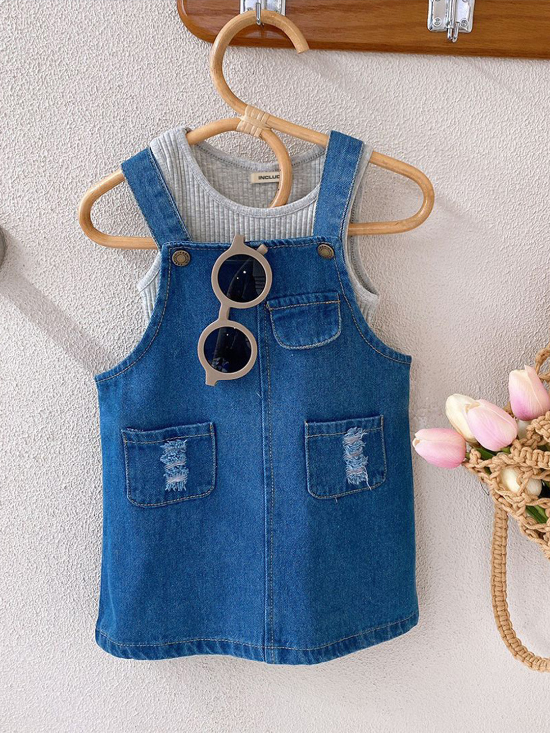 INCLUD Pinafore Knee Length Dress