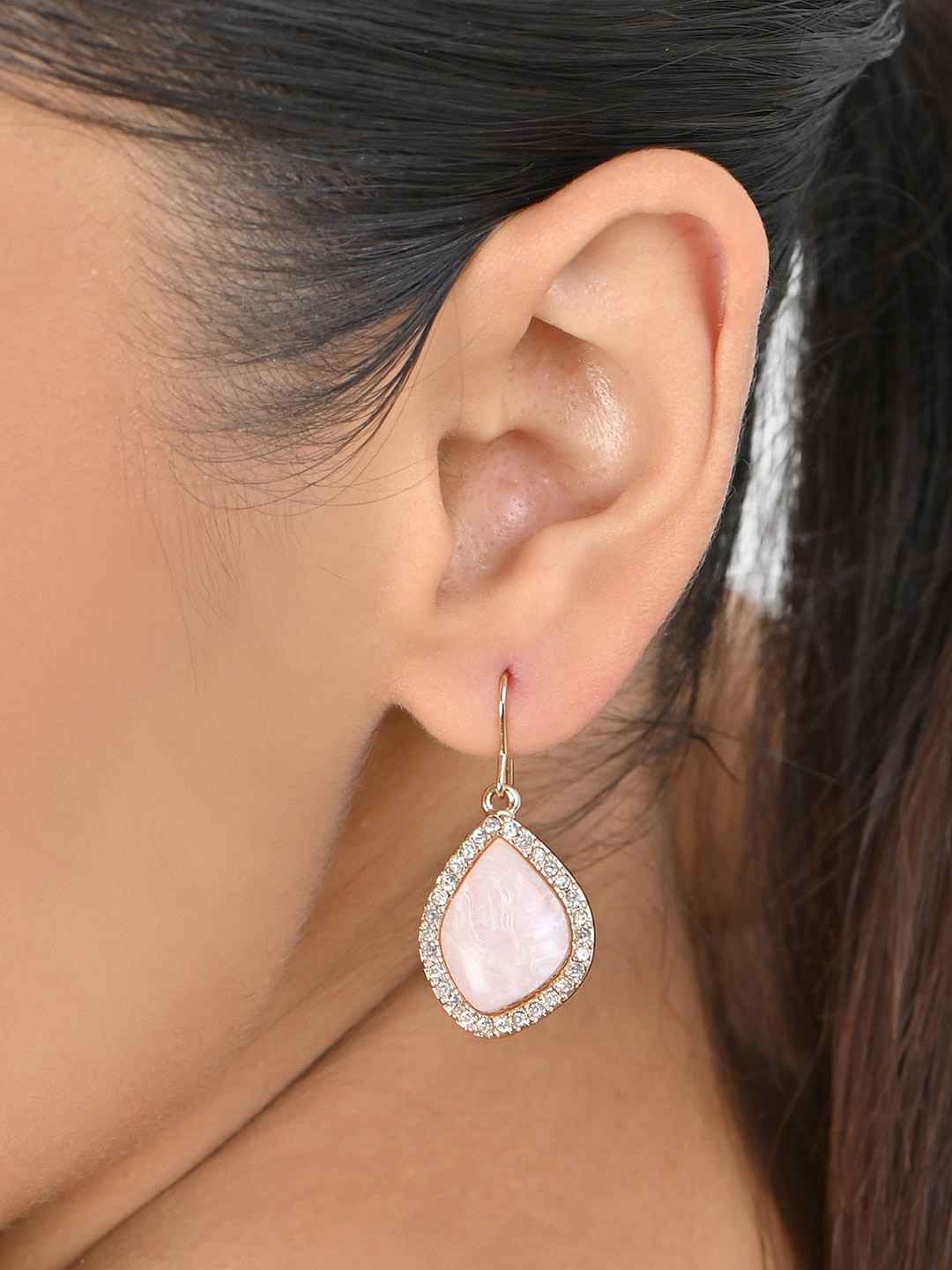 ToniQ Classic Stone Drop Earrings