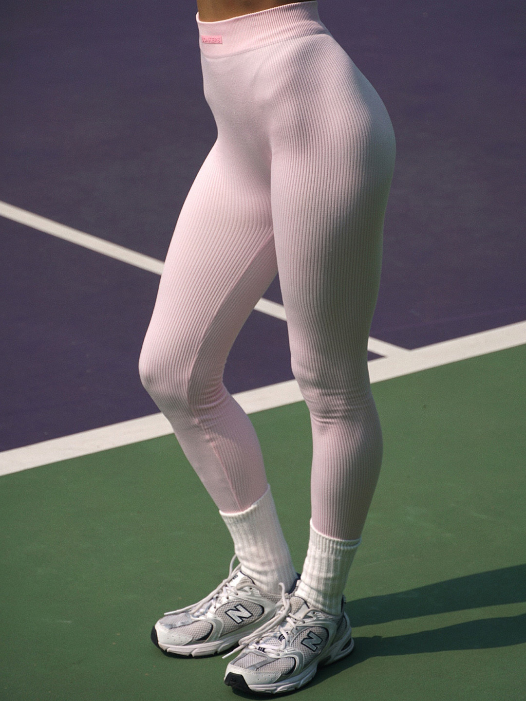 Bonkers Corner Pink Ribbed Ankle Length Leggings