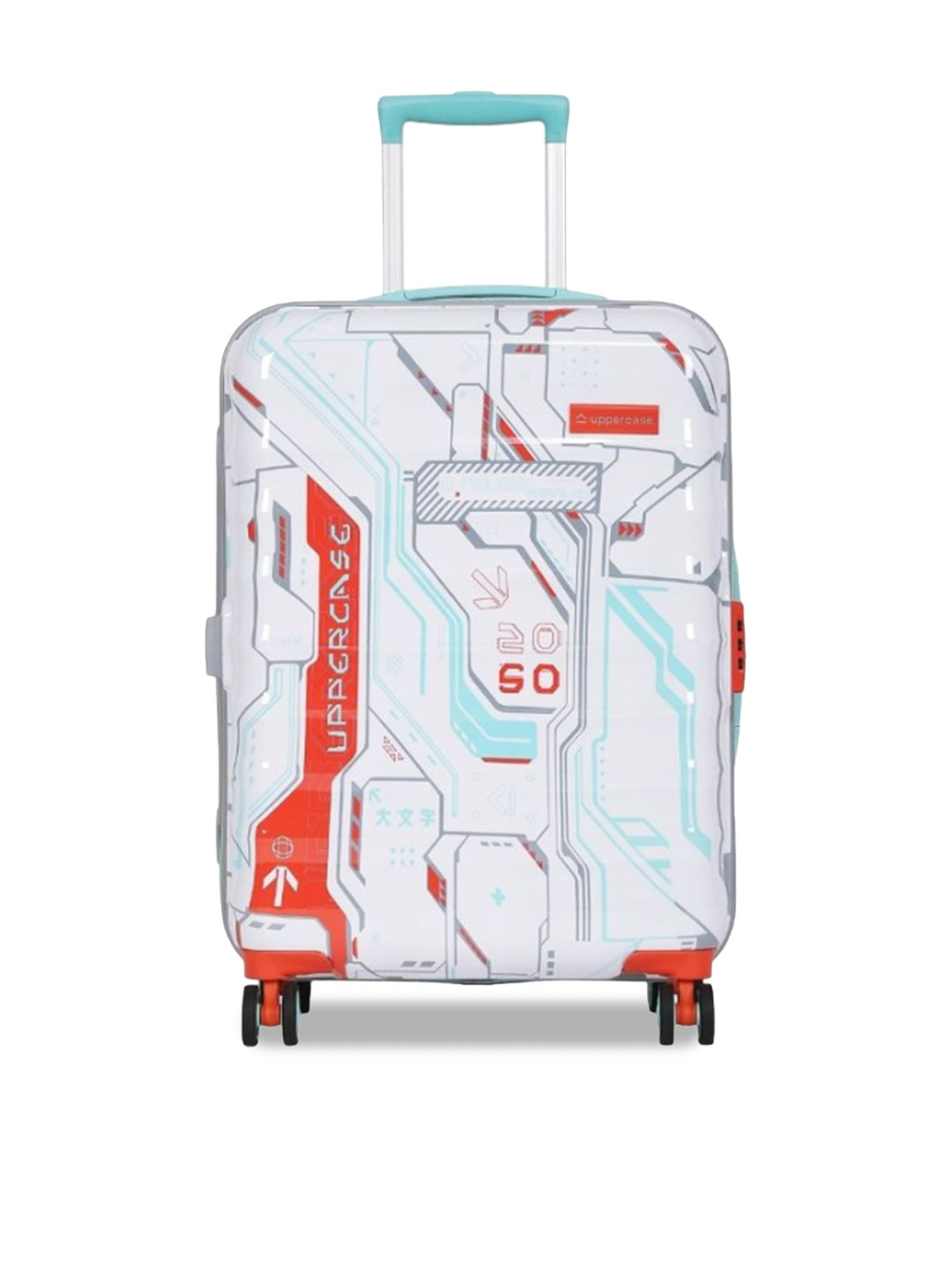 uppercase Cyber Punk Printed Medium Trolley Suitcase