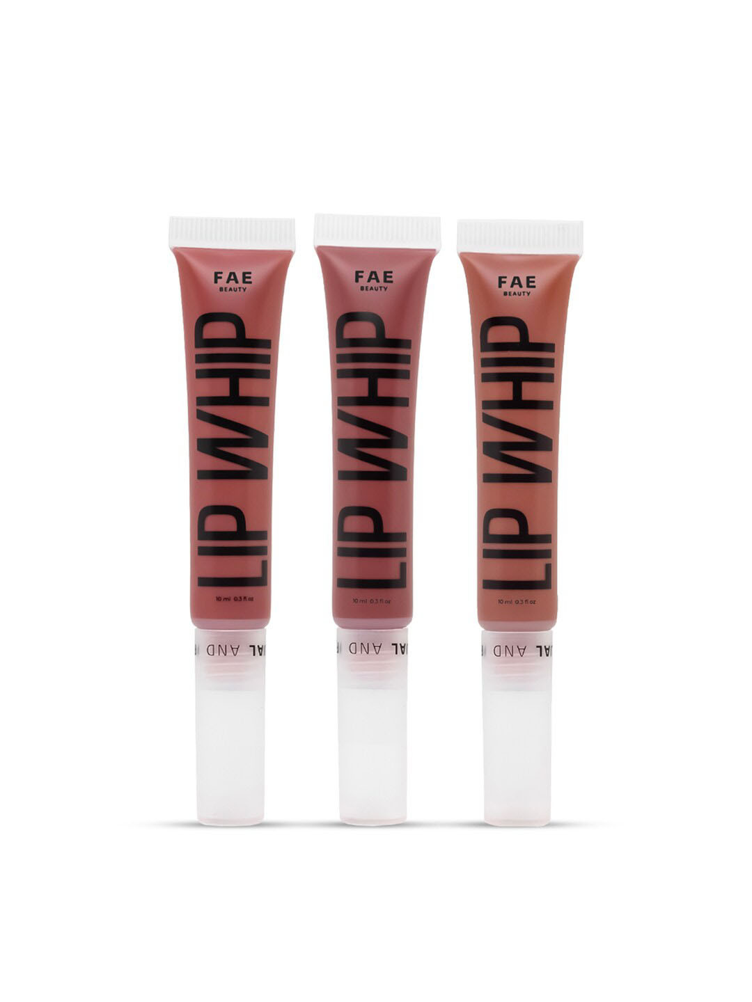 FAE BEAUTY Set of 3 Lip Whip 12H Long Lasting Matte Liquid Lipstick - 10 g each