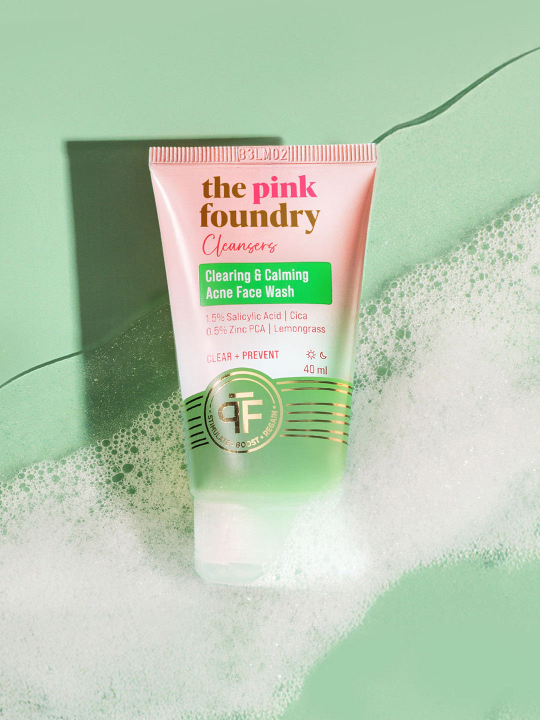 The Pink Foundry Cleansers Clearing & Calming Acne Face Wash - 40ml