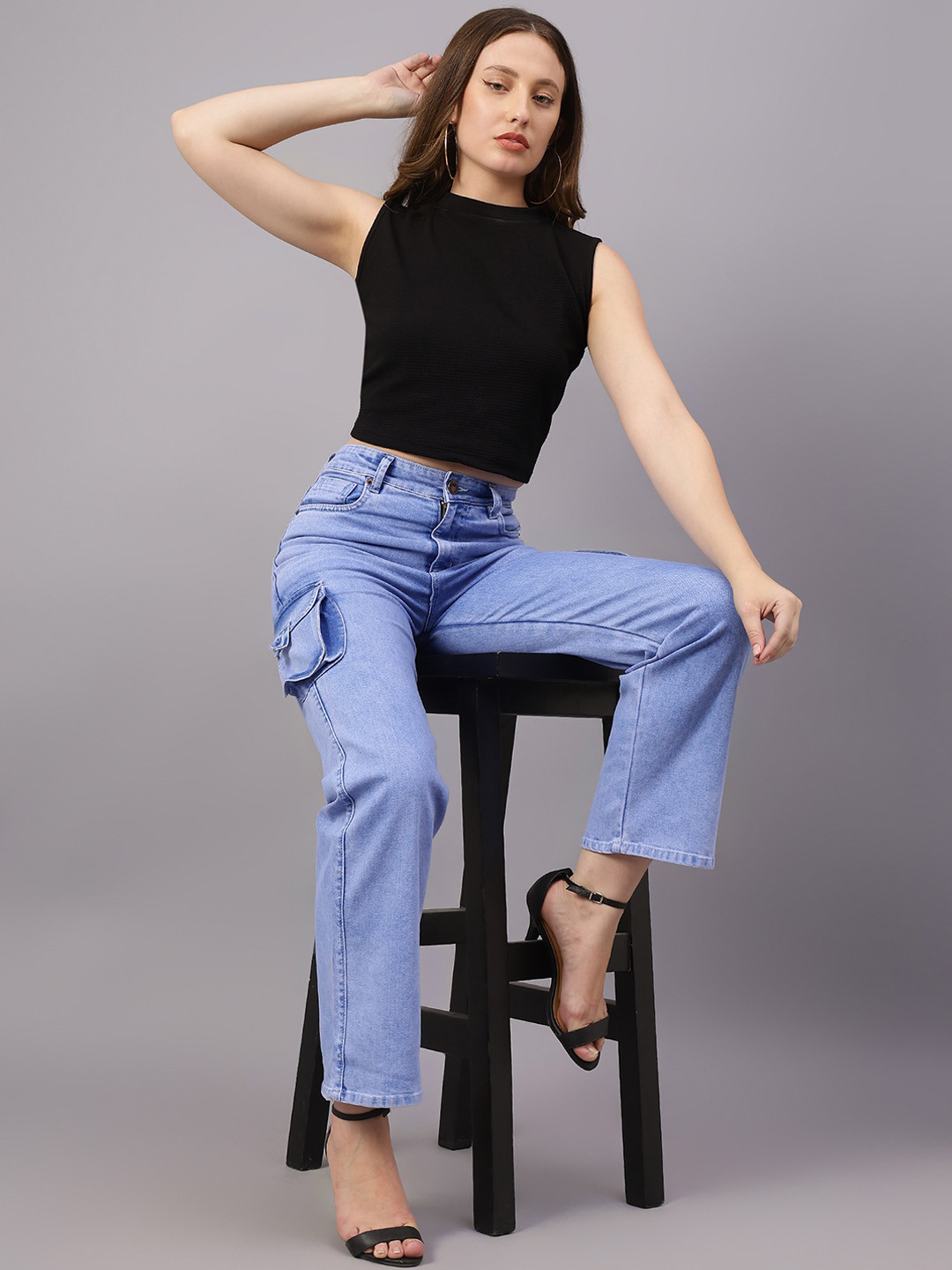 STAYCATION Skyhaul Women Cargo Straight Fit Jeans