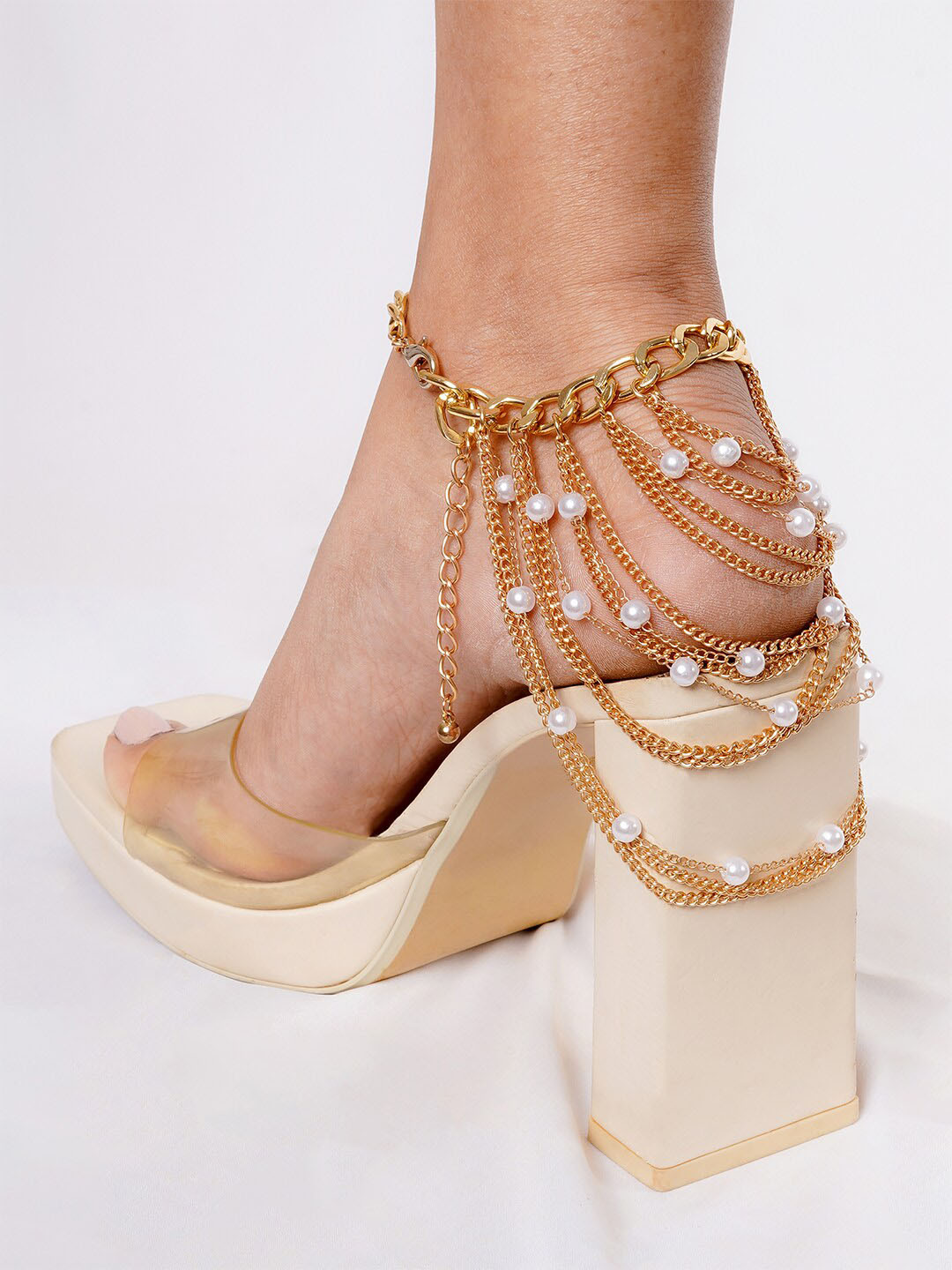 JOKER & WITCH Gold-Plated Pearls Anklet