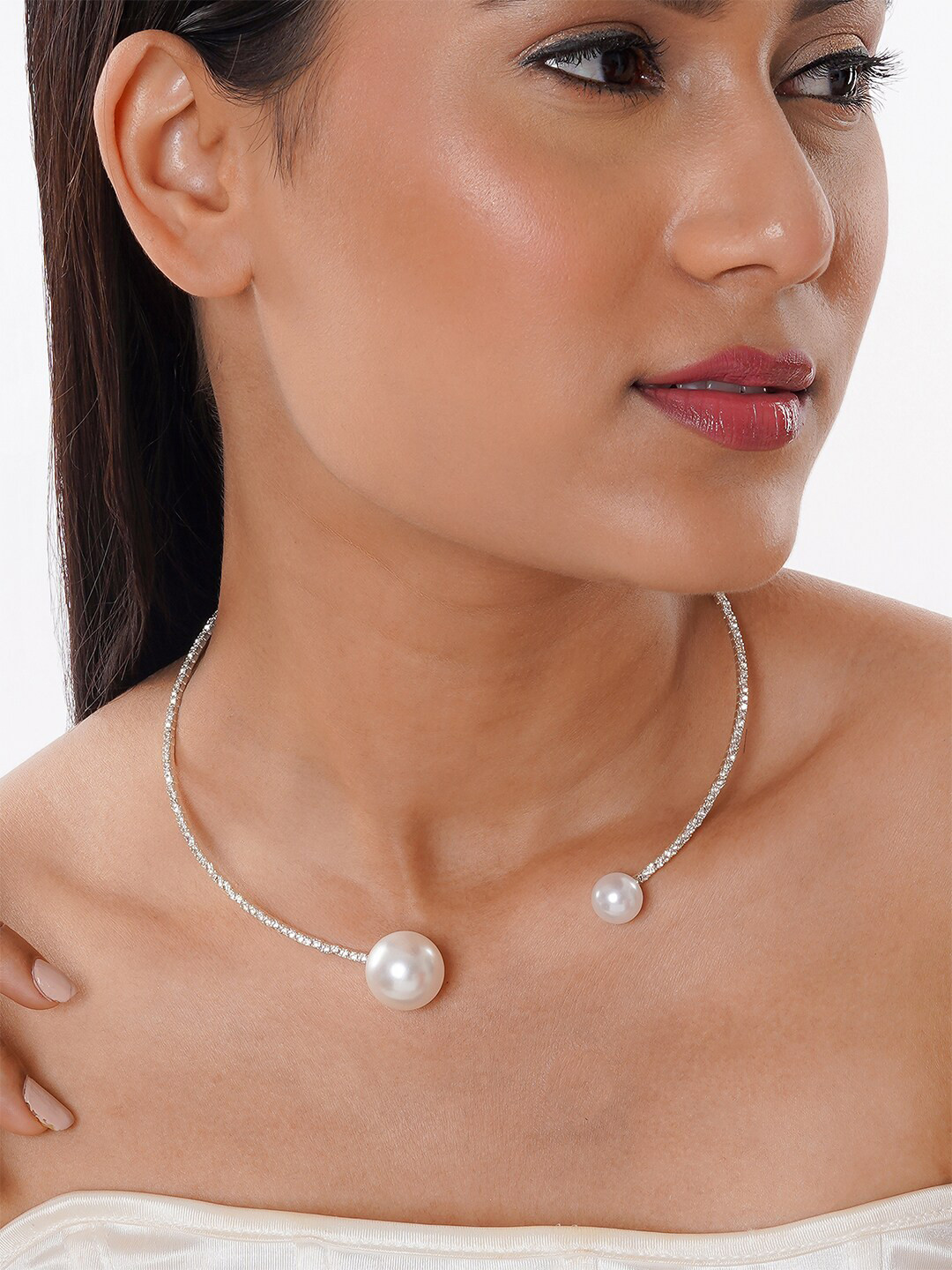 JOKER & WITCH Silver-Plated Open Necklace