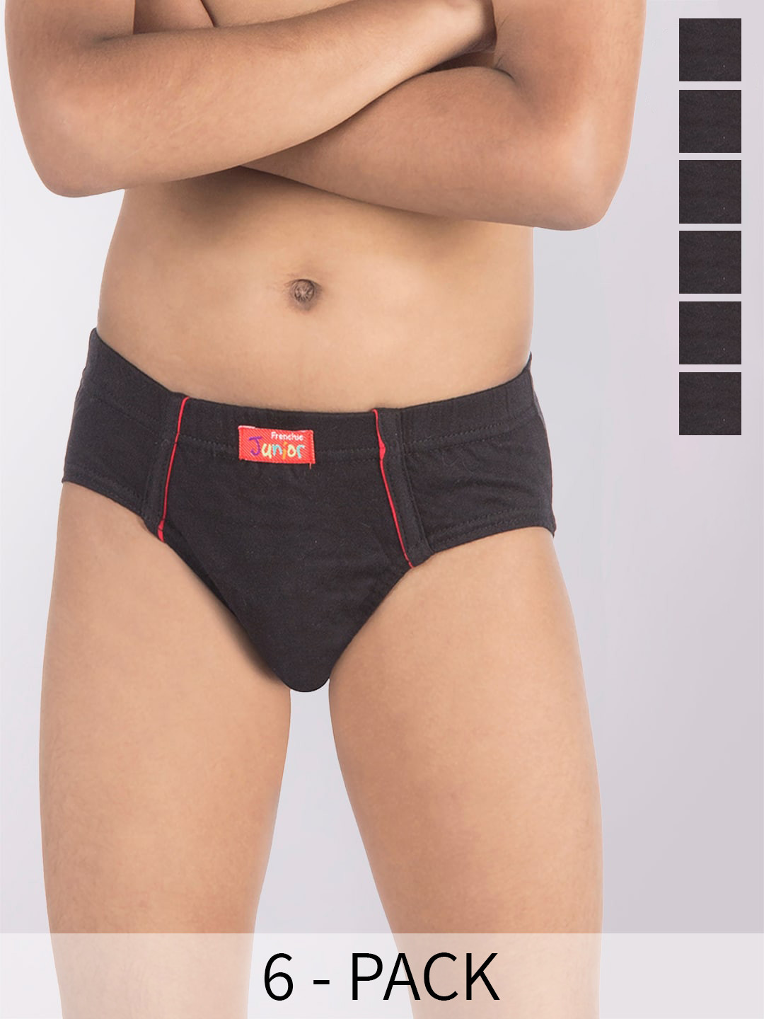 FRENCHIE Boys Pack Of 6 Assorted Basic Briefs FR-BI-BF-JRBLC-2X5-50-PO6