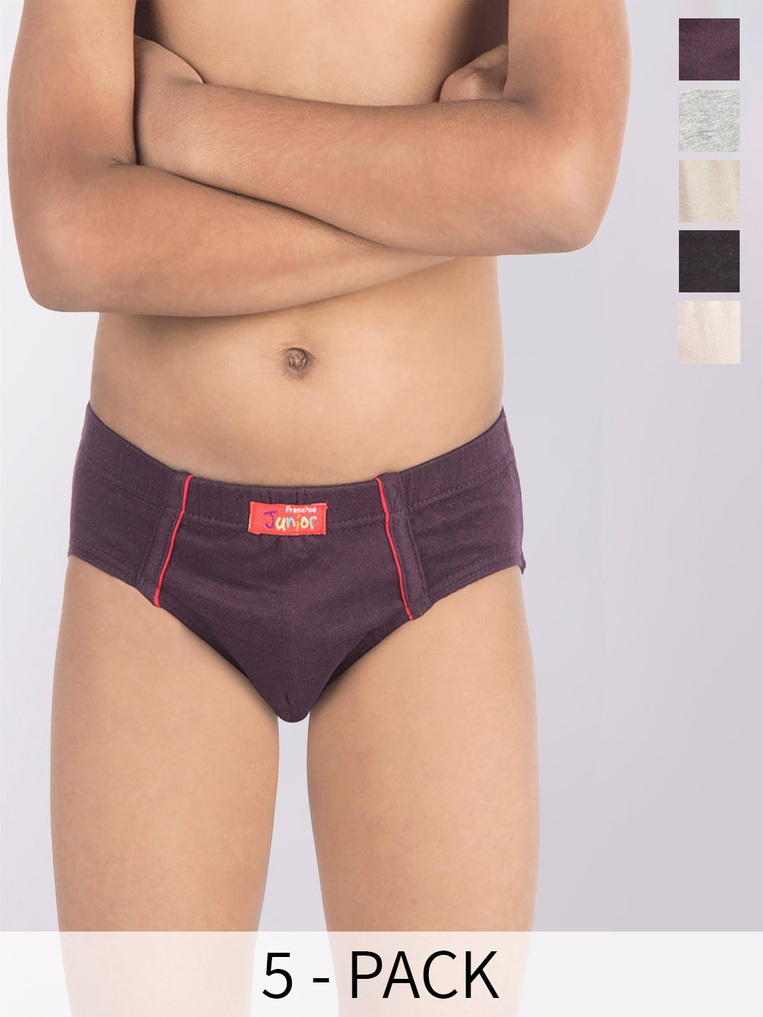 FRENCHIE Blaze Boys Pack Of 4 Assorted Pure Cotton Basic Briefs FR-BI-BF-JRBLC-2X5-65-PO4
