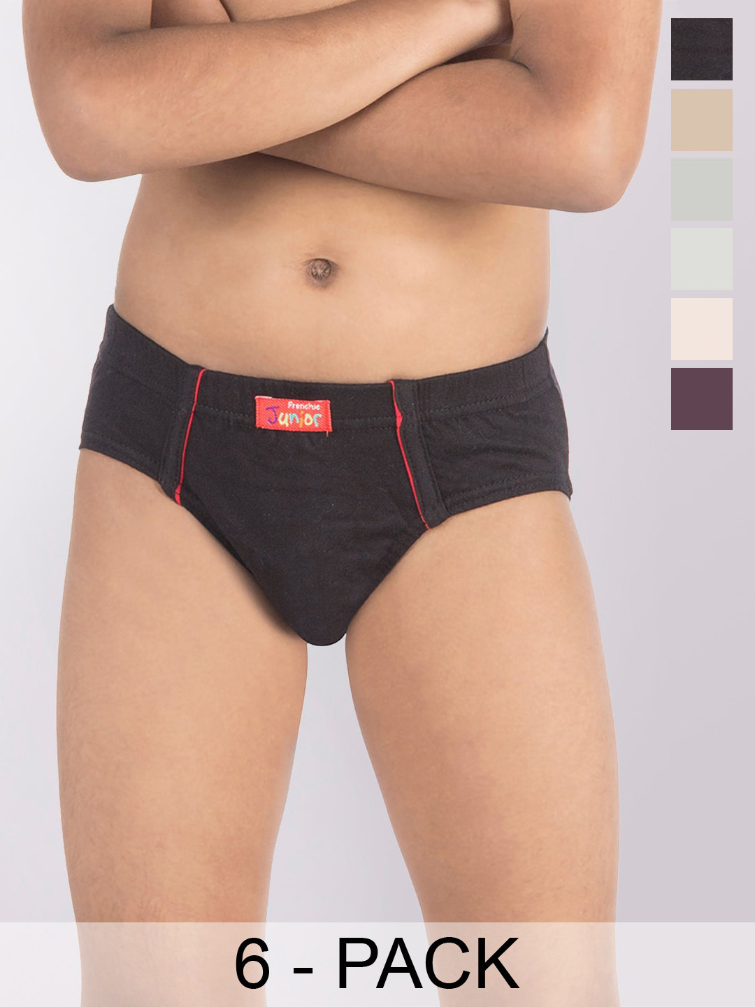FRENCHIE Boys Pack Of ^ Assorted Basic Briefs FR-BI-BF-JRBLC-2X5-70-PO6