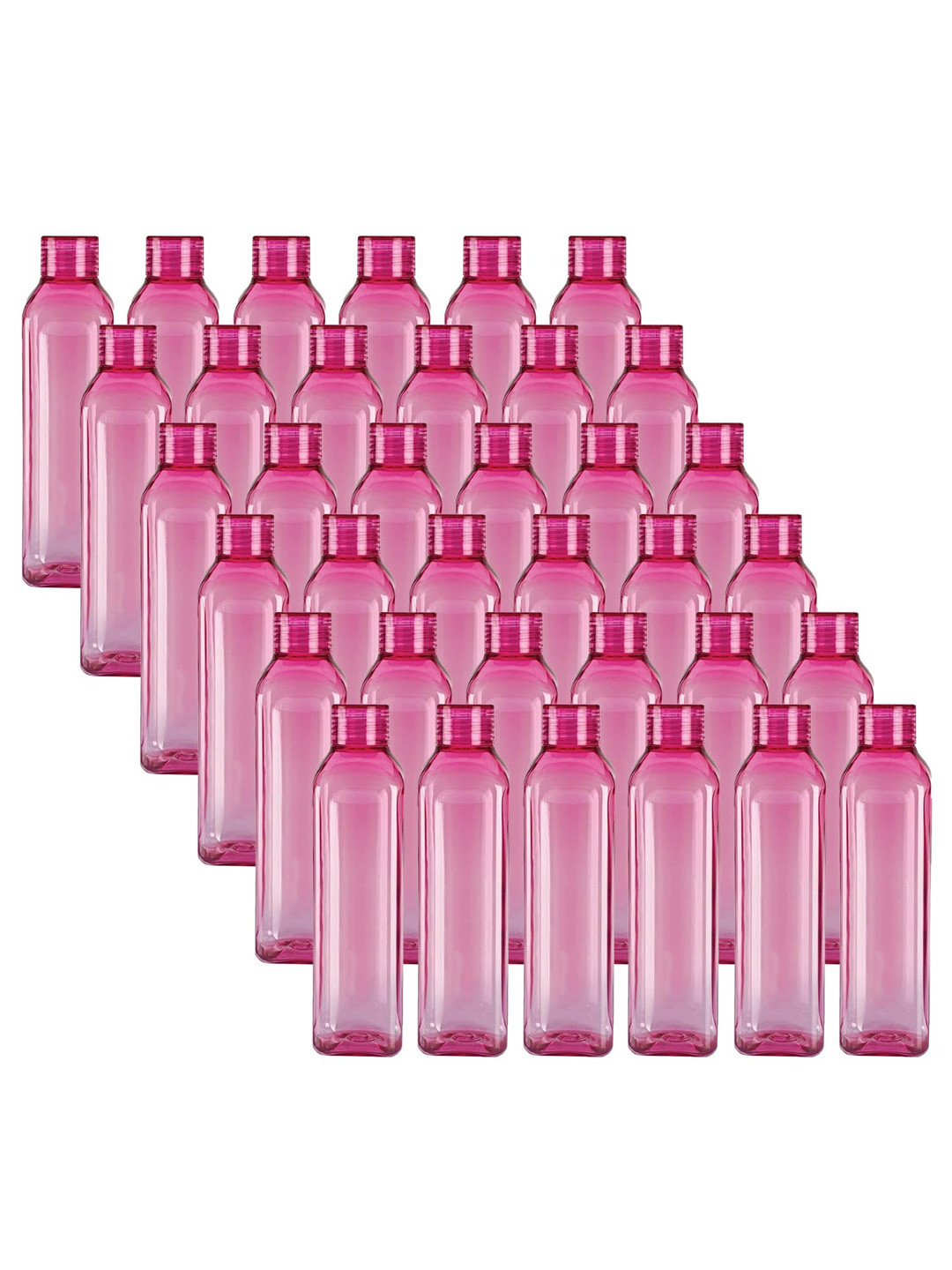 Kuber Industries Pink Solid Plastic Spill Proof 36 Piece Water Bottle - 1L