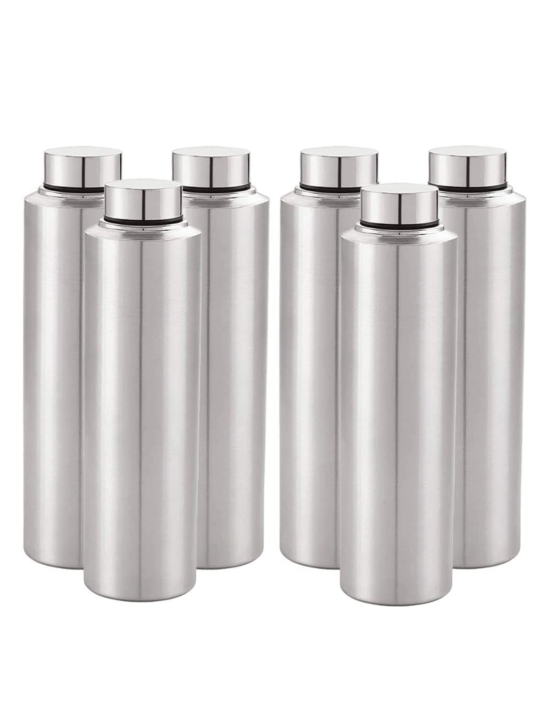 Kuber Industries Silver Stainless Steel Airtight 36 Piece Water Bottle - 500ml