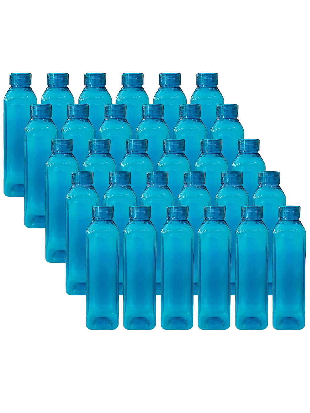 Kuber Industries Blue Solid Plastic BPA Free 30 Piece Water Bottle - 1L