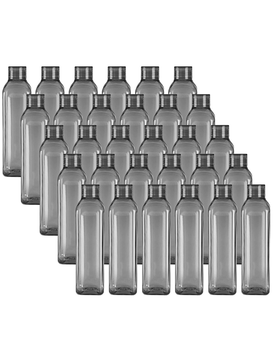 Kuber Industries Grey Solid Plastic Spill Proof 30 Piece Water Bottle - 1L