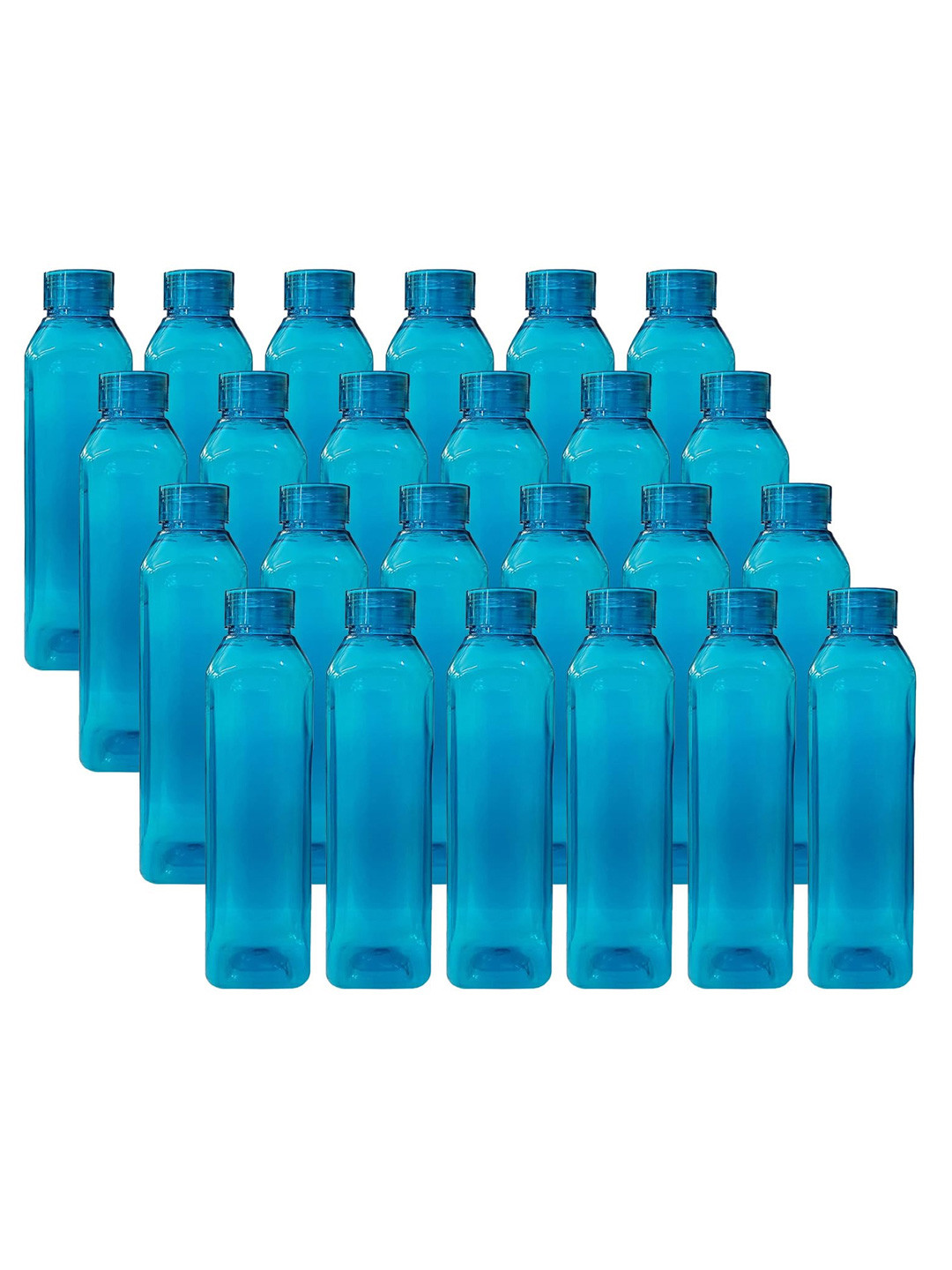 Kuber Industries Blue Plastic Spill Proof 24 Piece Water Bottle - 1L