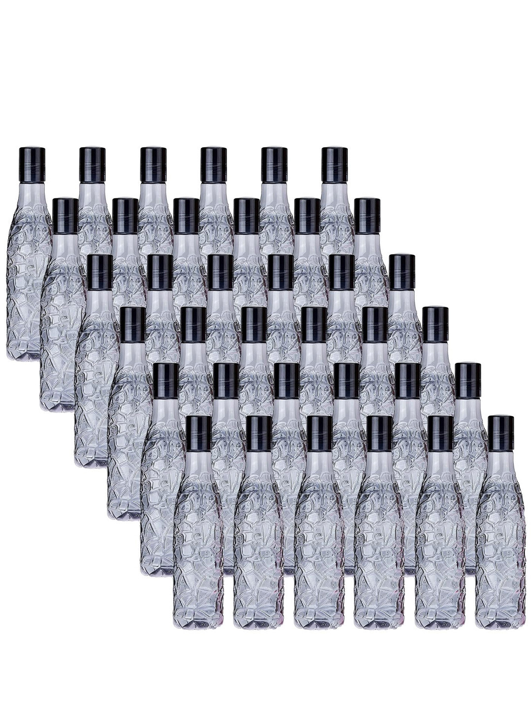 Kuber Industries Black Solid Plastic BPA Free 36 Piece Water Bottle - 1L