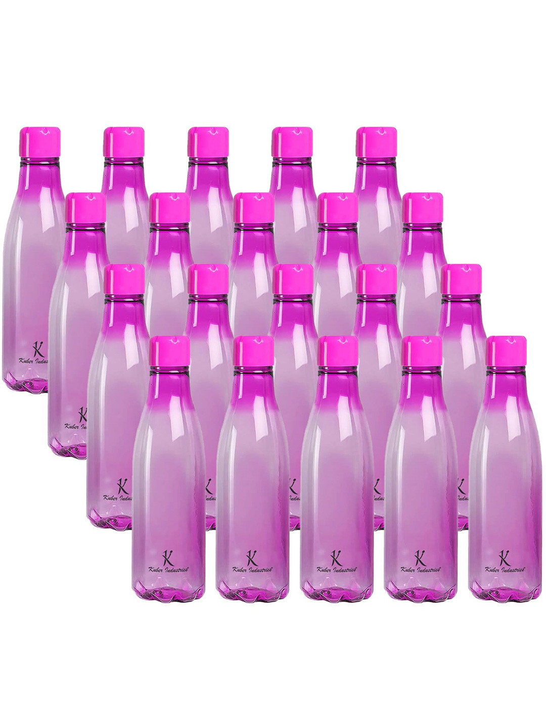 Kuber Industries Purple Brand Logo Plastic Spill Proof 4 Piece Water Bottle - 1L