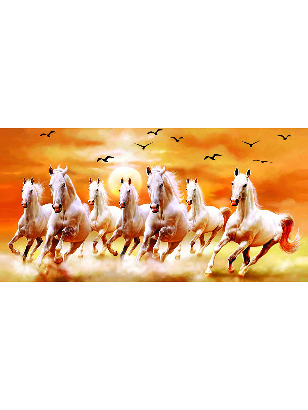 British Terminal Lucky Seven Horses Paper Wall Rectangle Photographs Wall Art