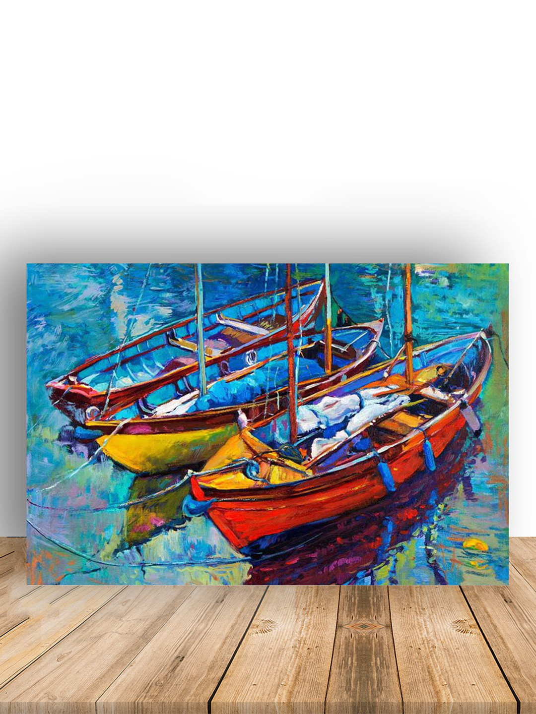 British Terminal Blue Paper Wall Living Room Rectangle Potrait Paintings Wall Art