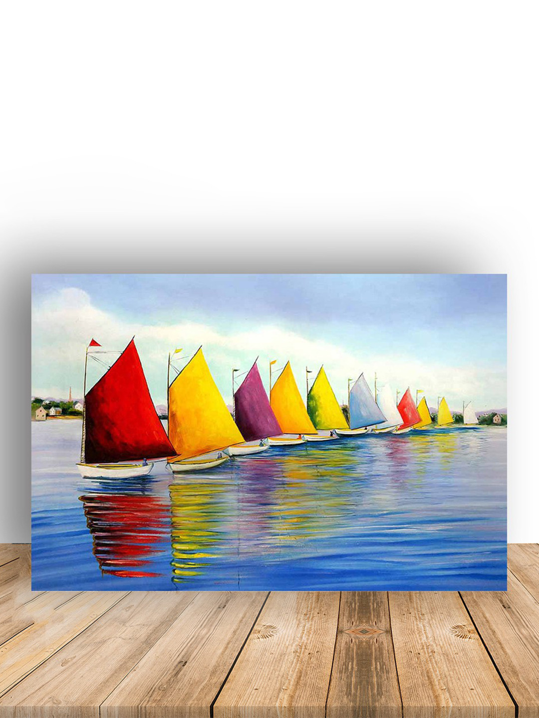 British Terminal Blue Paper Wall Living Room Rectangle Potrait Paintings Wall Art