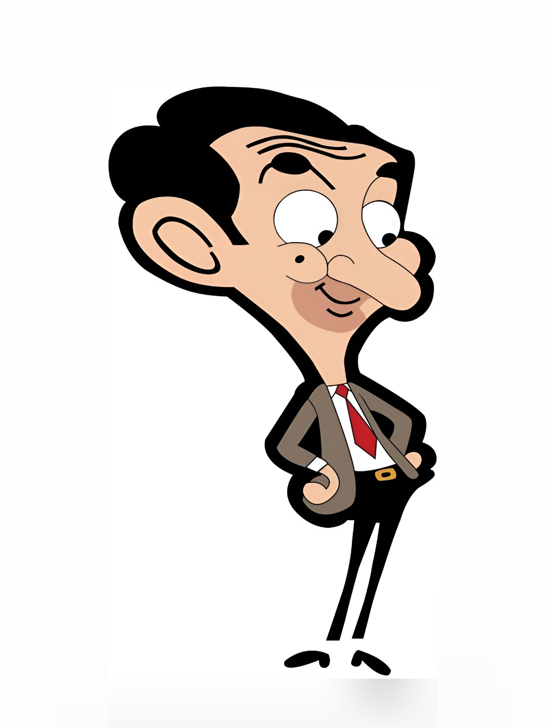 British Terminal Beige & Black Cartoon Characters Mr Bean Cartoon Wall Poster