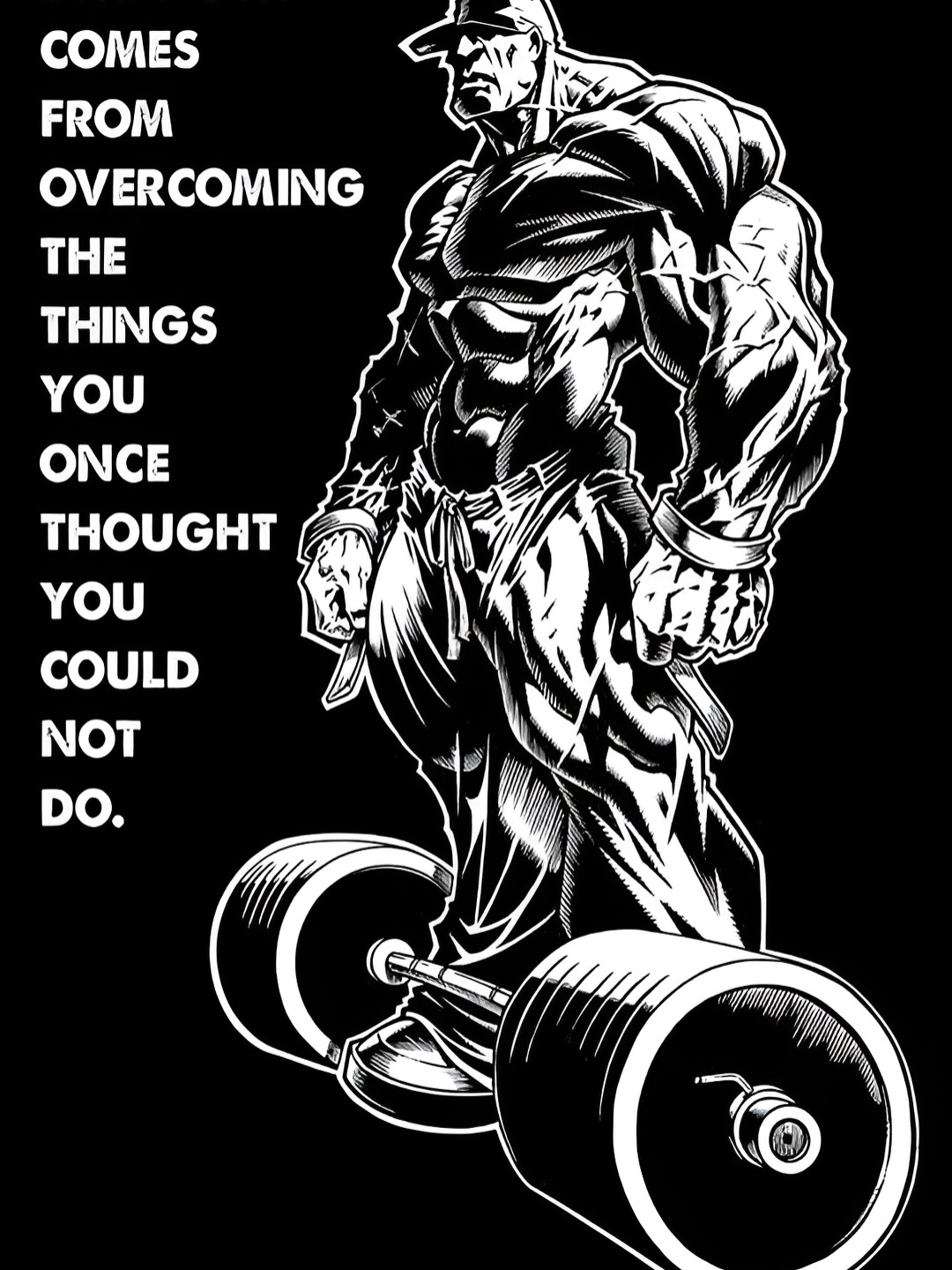 British Terminal Black & White Gym Motivation Wall Painting