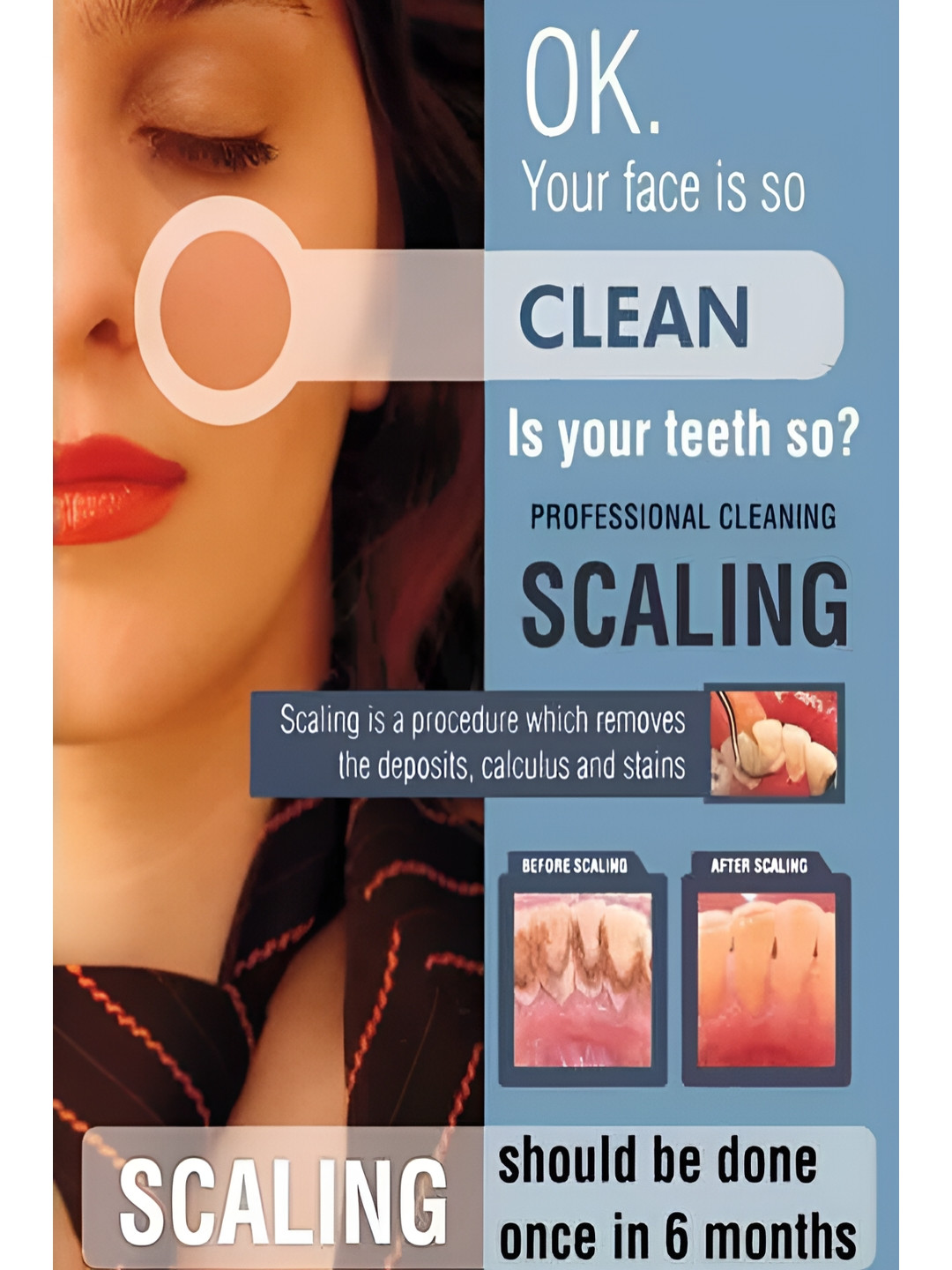 British Terminal Blue and Beige Dental Dentist Poster Sticker