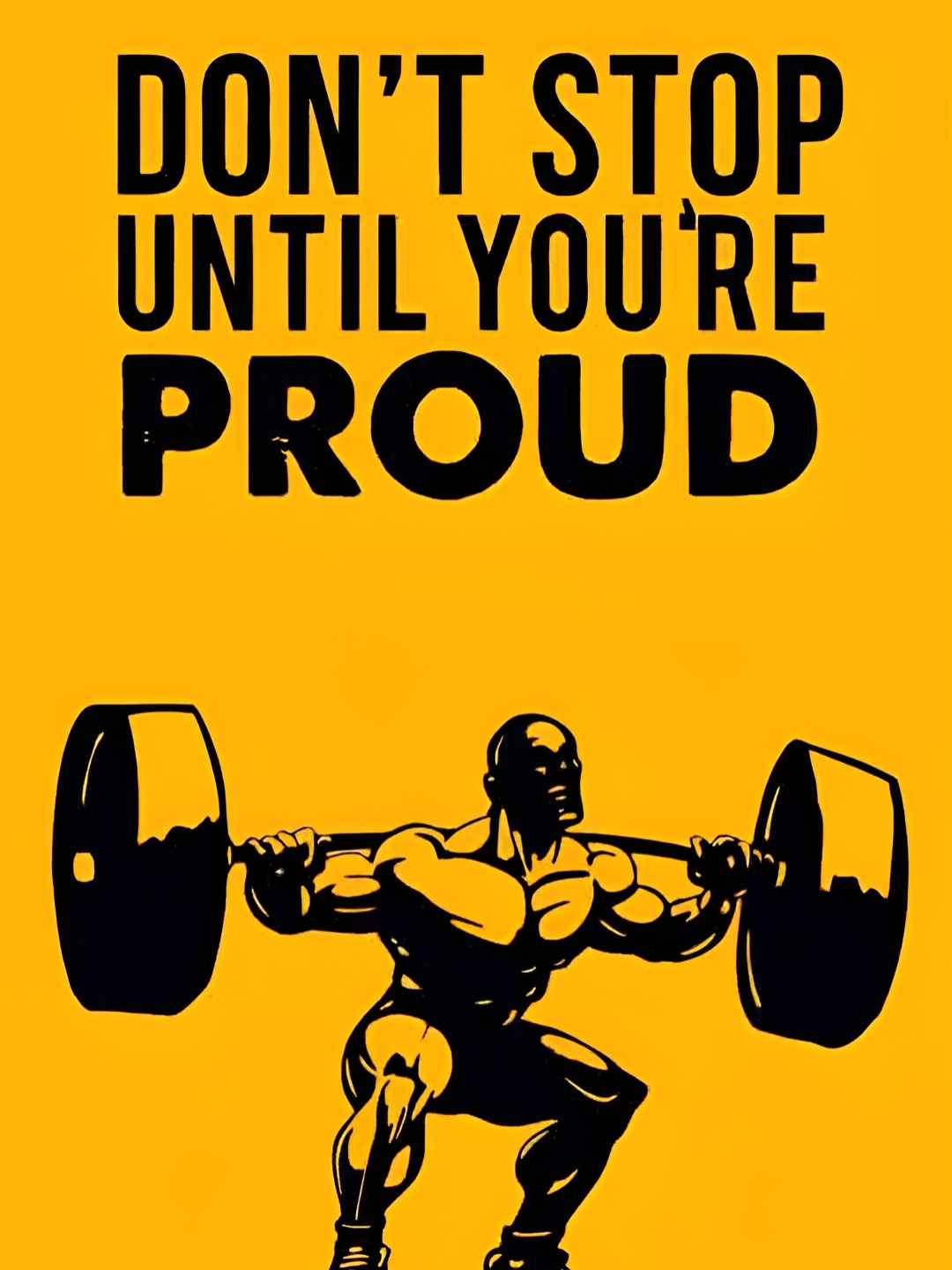 British Terminal Yellow Black Gym Motivational Sticker