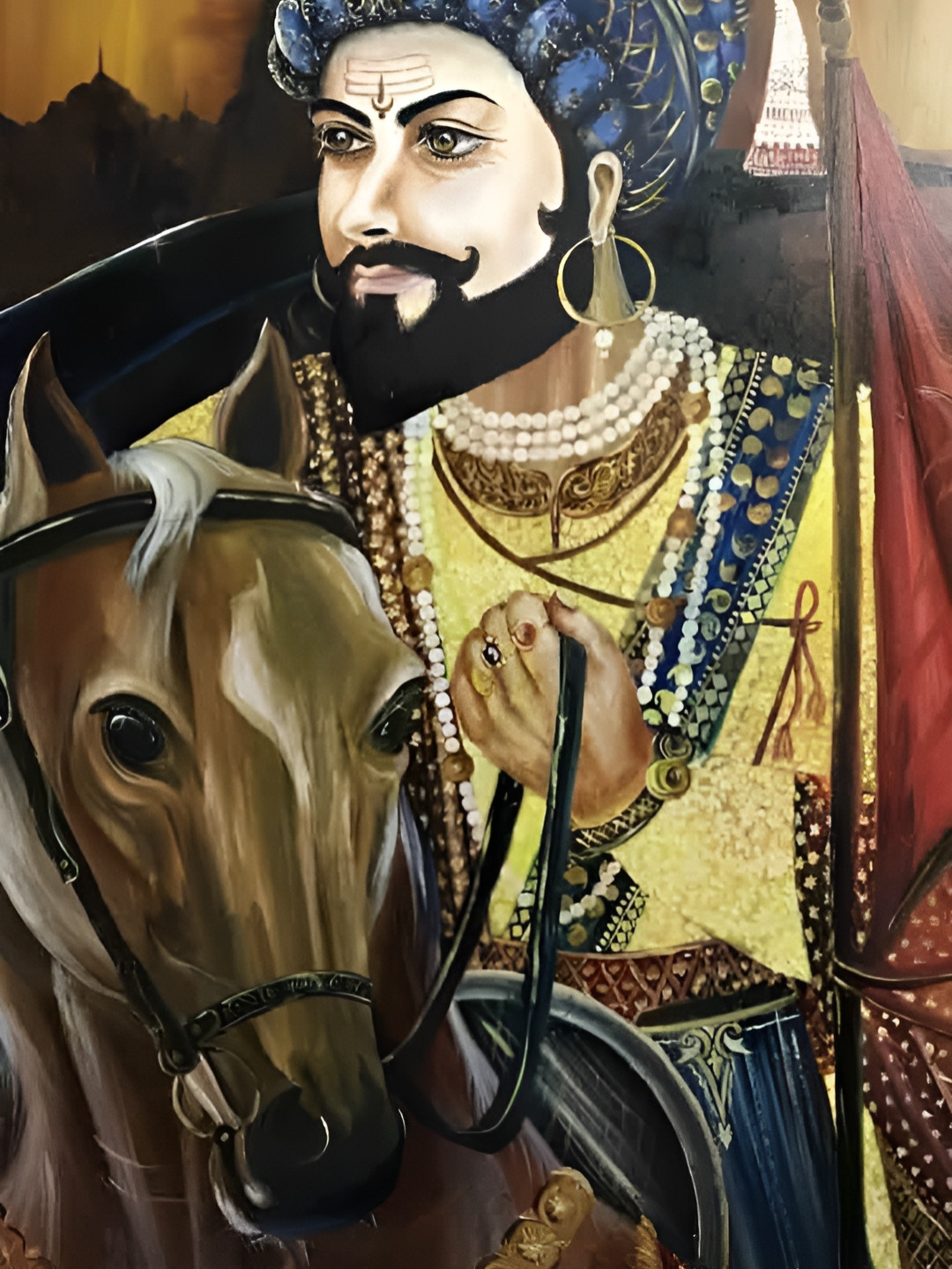 British Terminal Yellow & Brown Chatrapati Shivaji Maharaj Sticker