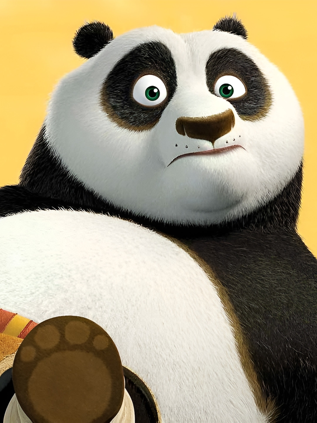 British Terminal Black & White Kung Fu Panda Cartoon Sticker