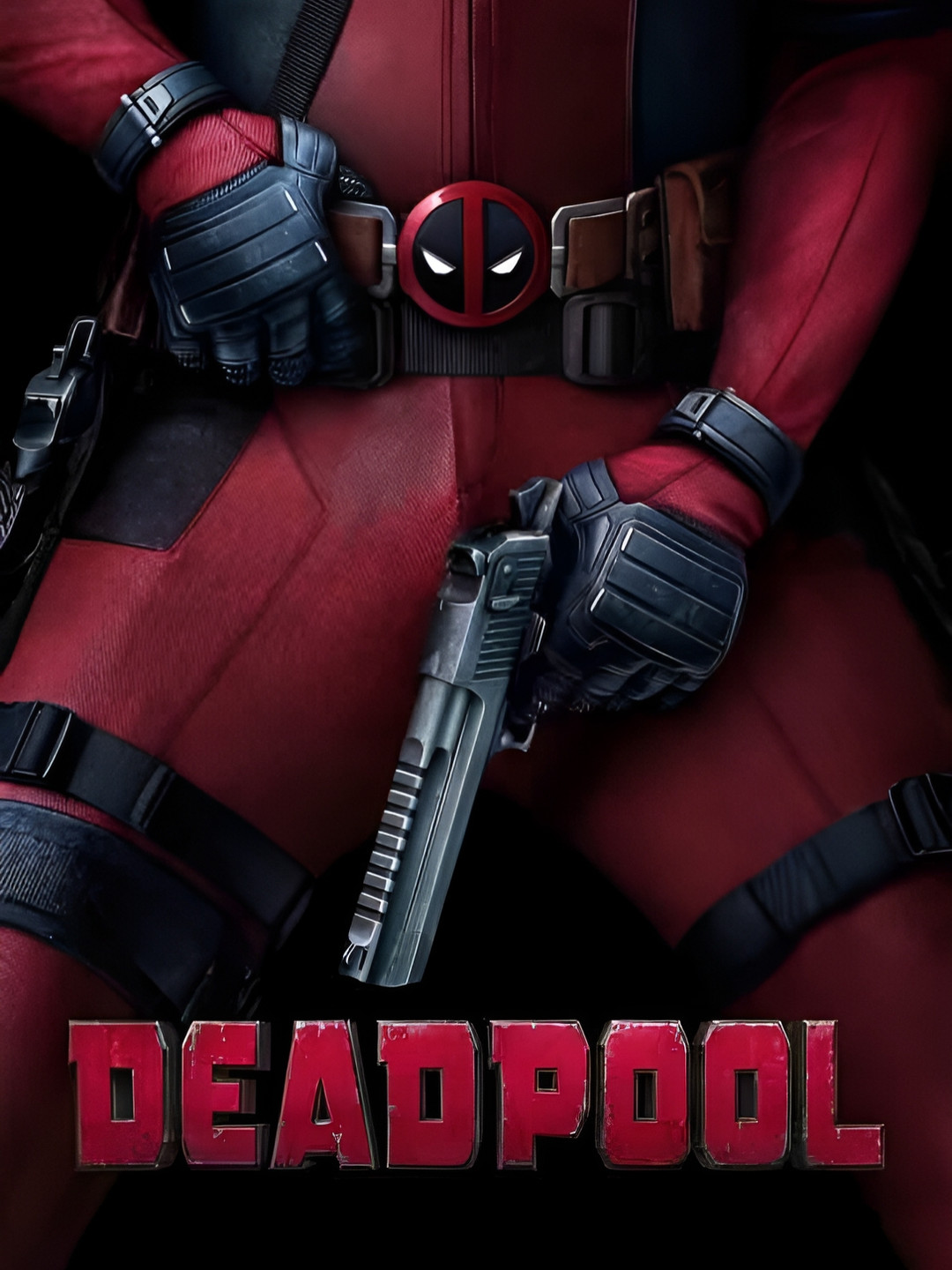 British Terminal Maroon & Grey Printed Abstract Deadpool Sticker