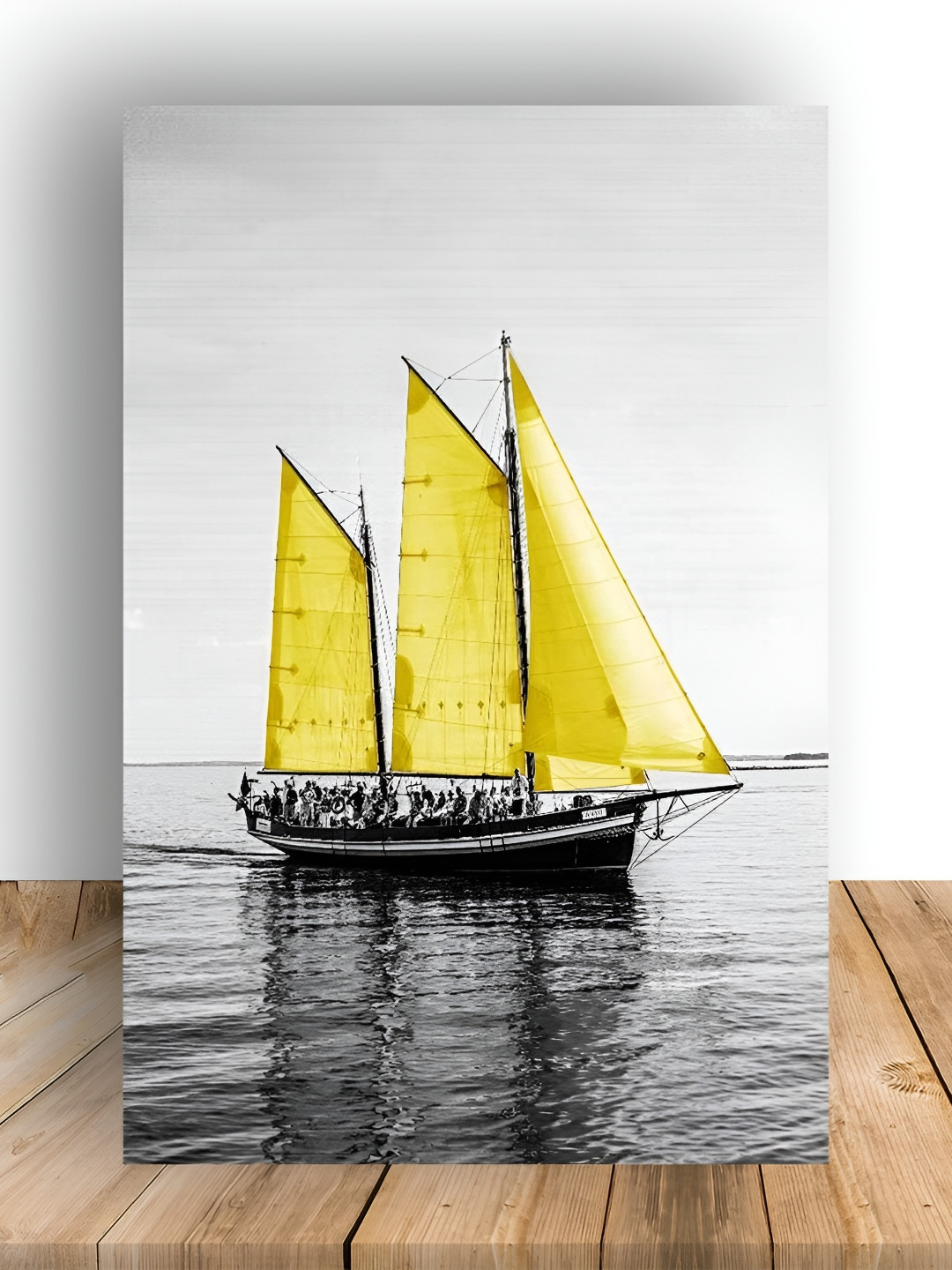 British Terminal Yellow & Black Boats & Sea Waterproof Wall Poster