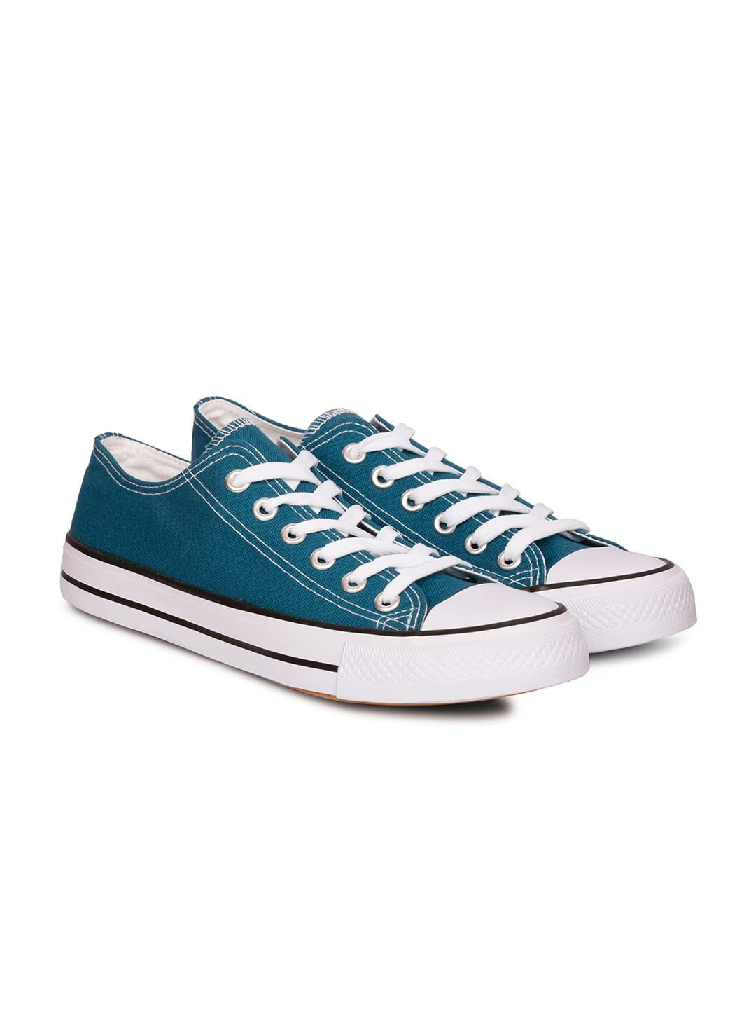 The Roadster Lifestyle Co. Men Blue Comfort Insole Cleated Sole Canvas Lace-Up Sneakers