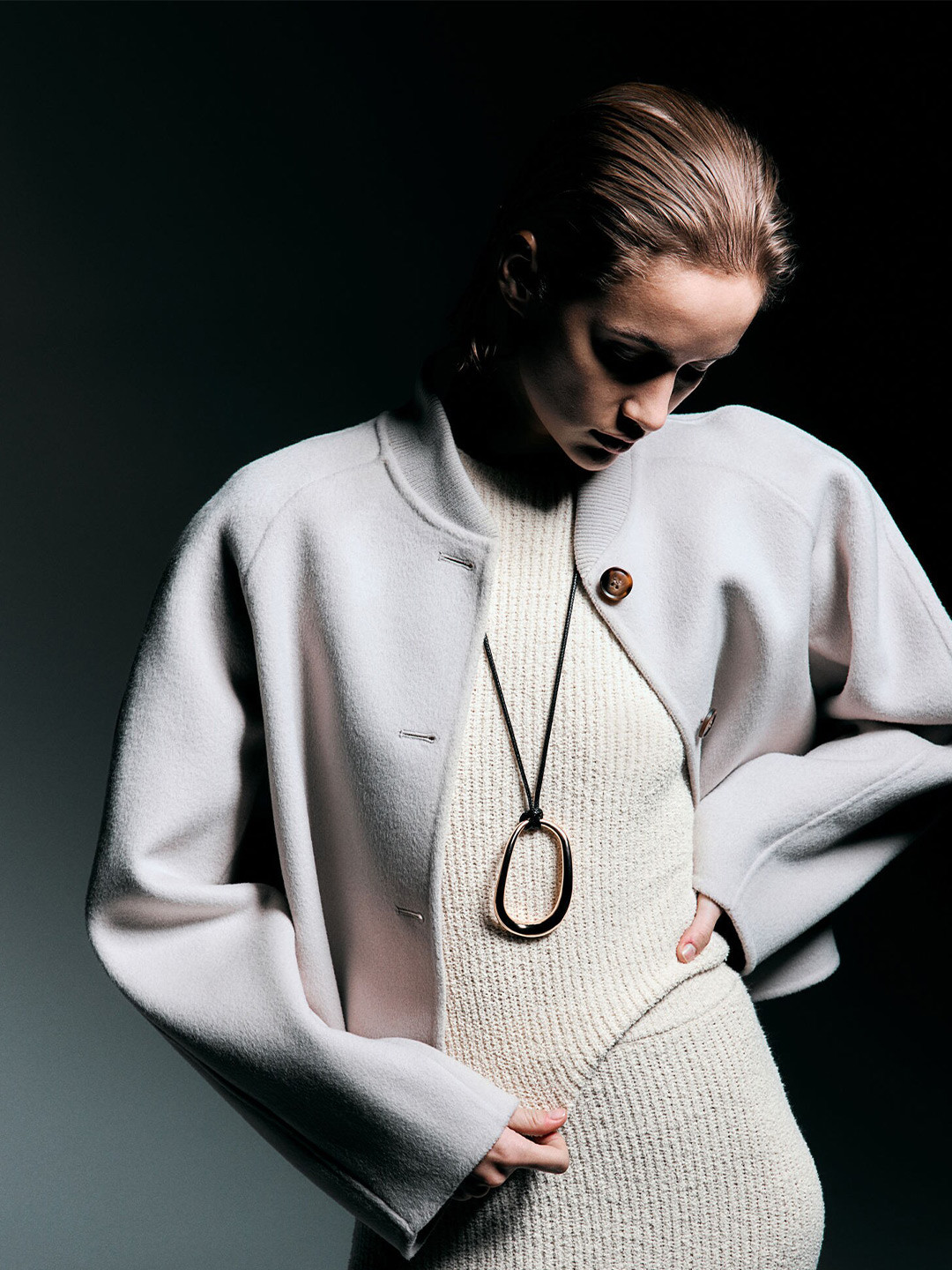 H&M Cap-Sleeved Rib-Knit Top