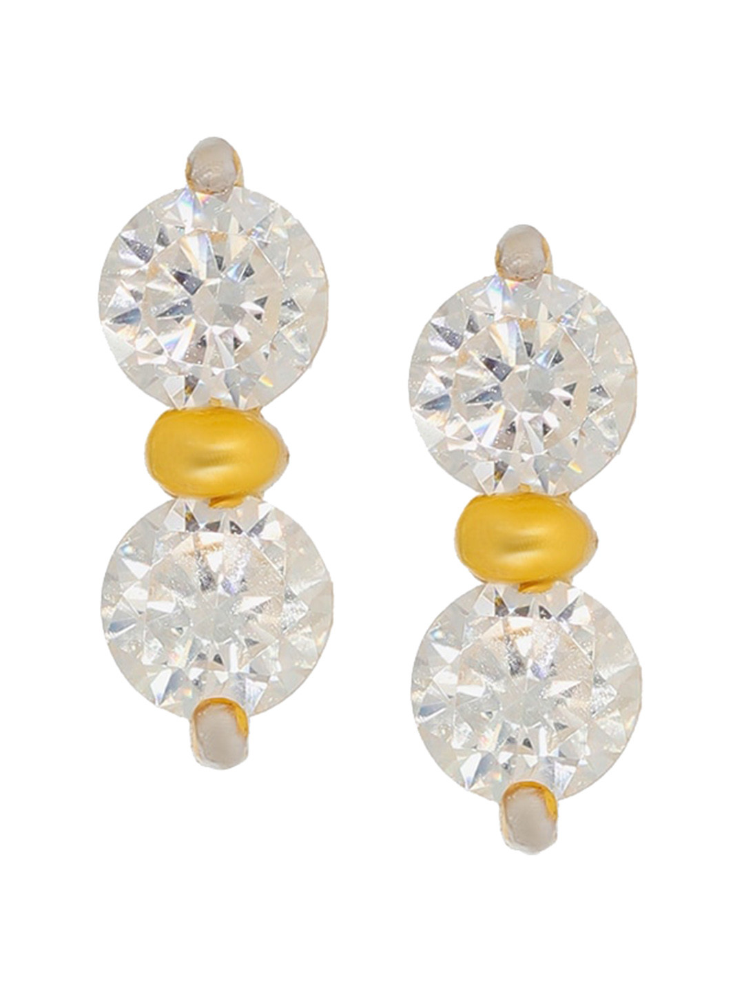 BHIMA Jewels 22K Hallmark 916 Purity Yellow Gold Dual Stone Stud