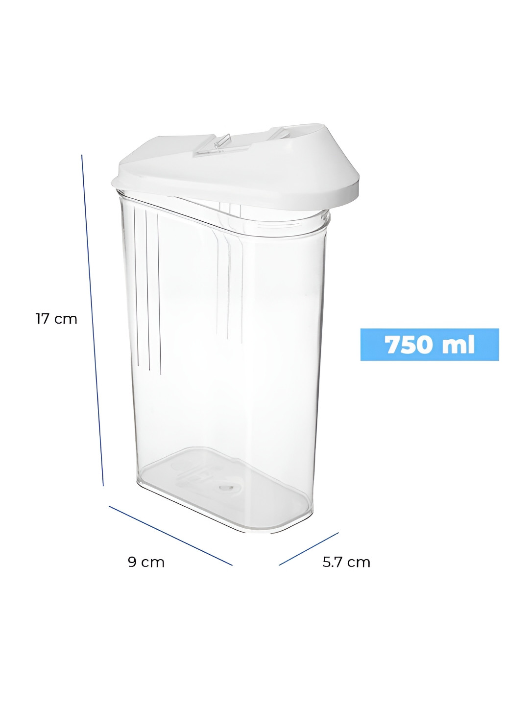 Kuber industries Transparent Plastic Smooth Surface 2 Piece Flip Top Dispenser-750ml