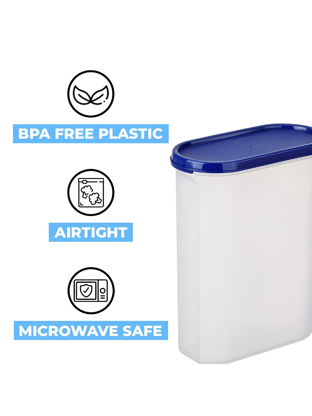 Kuber industries Transparent Plastic Dishwasher Safe 10 Piece Screw Top Graduated Container-2.5L