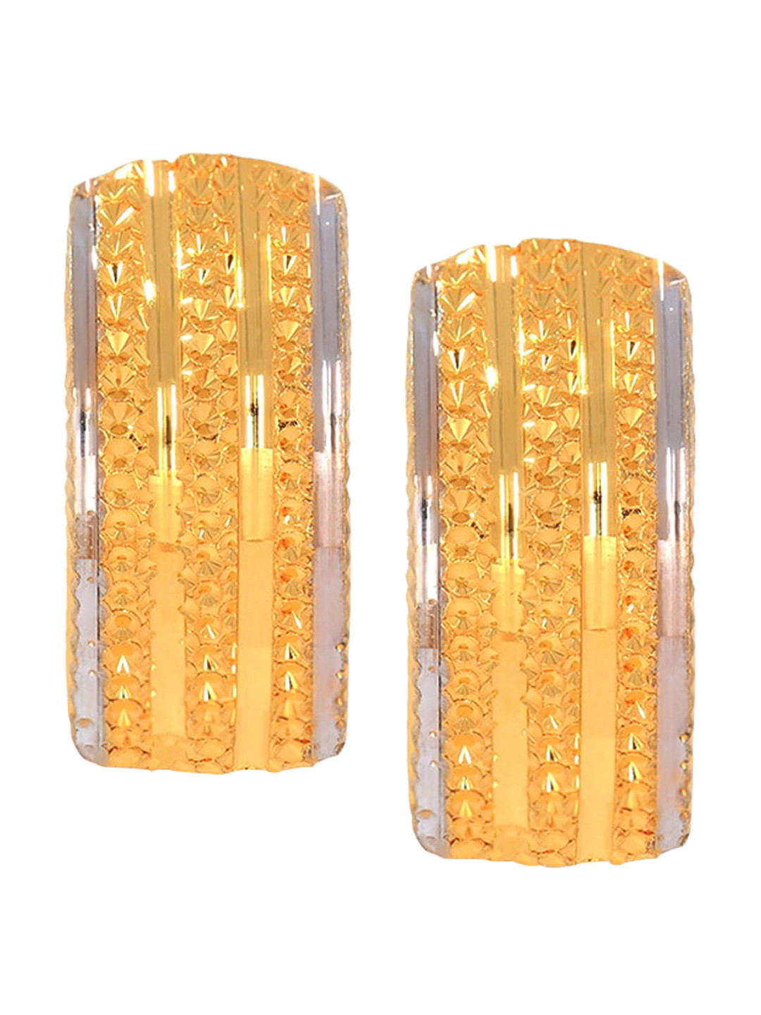 BHIMA 22K Hallmark 916 Purity Yellow Gold Rhodium Ring Stud