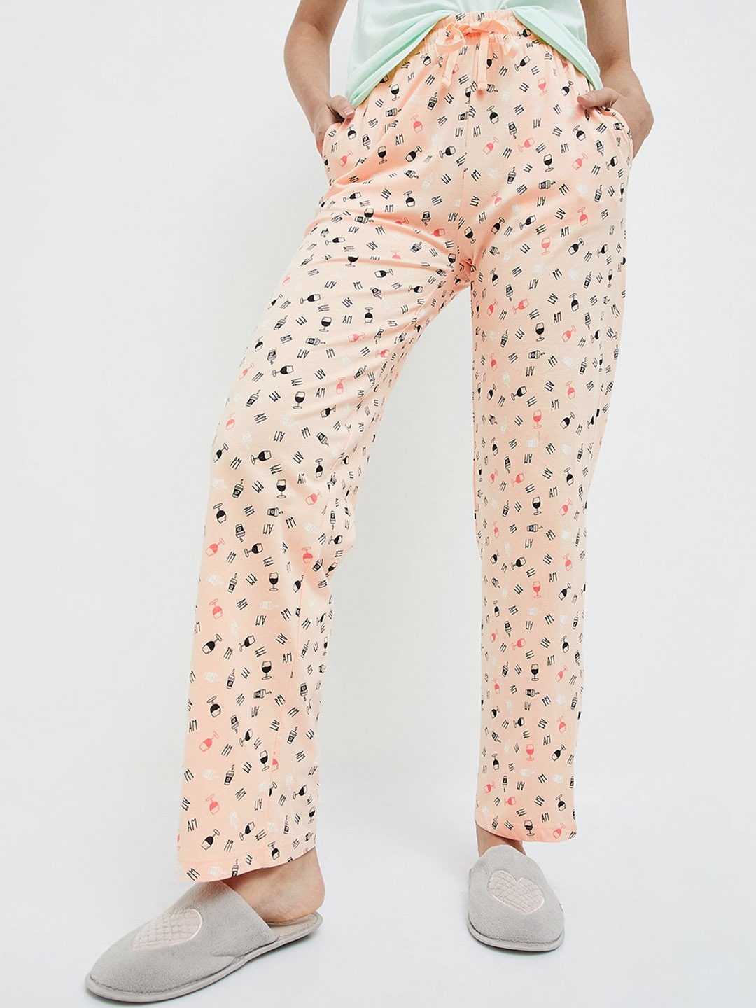 Buy Peach Leggings for Women by Ginger by lifestyle Online
