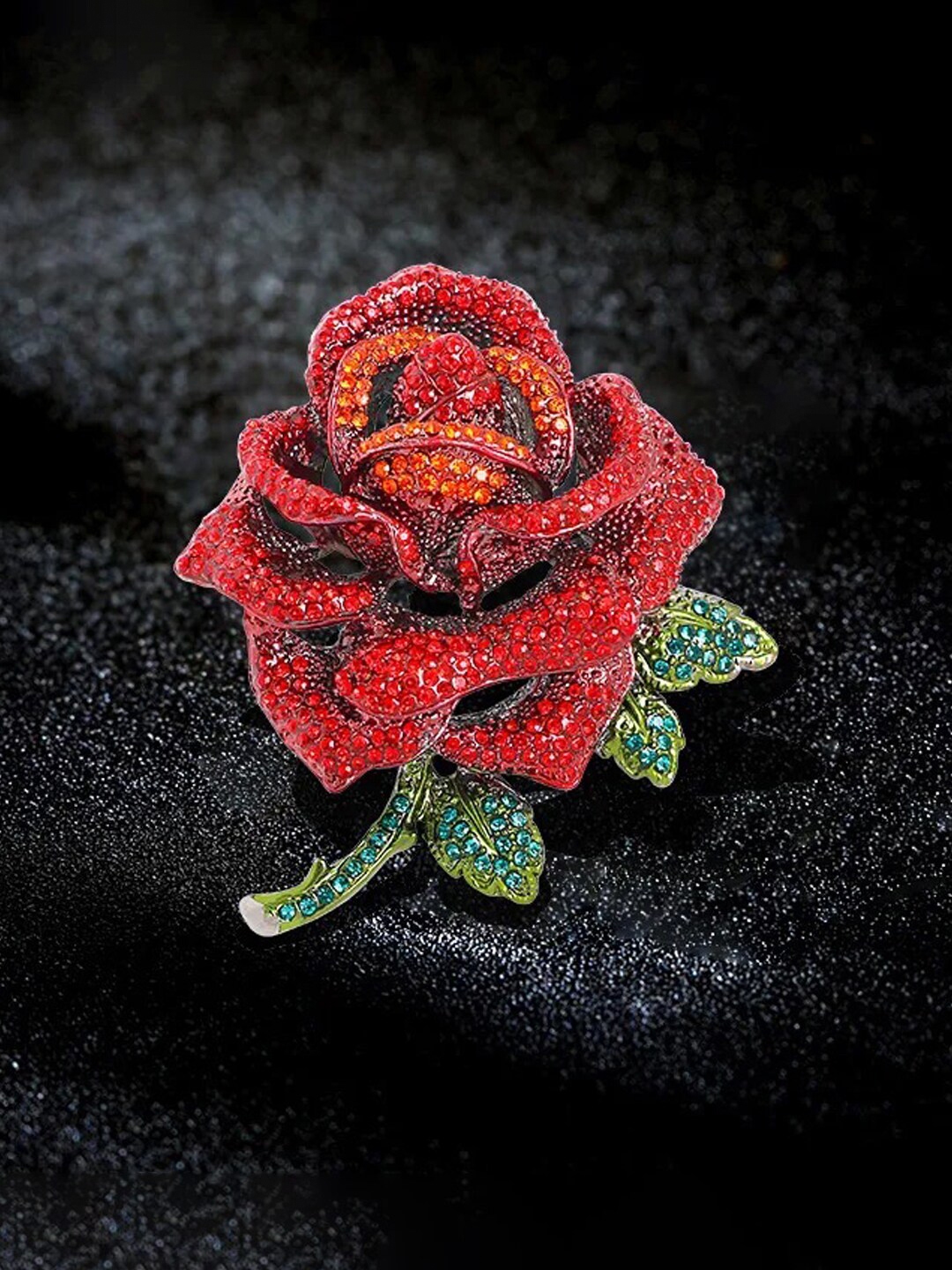 DressBerry Women Rose Shaped Embellished Brooch - Brooch for Women 27972382 | Myntra