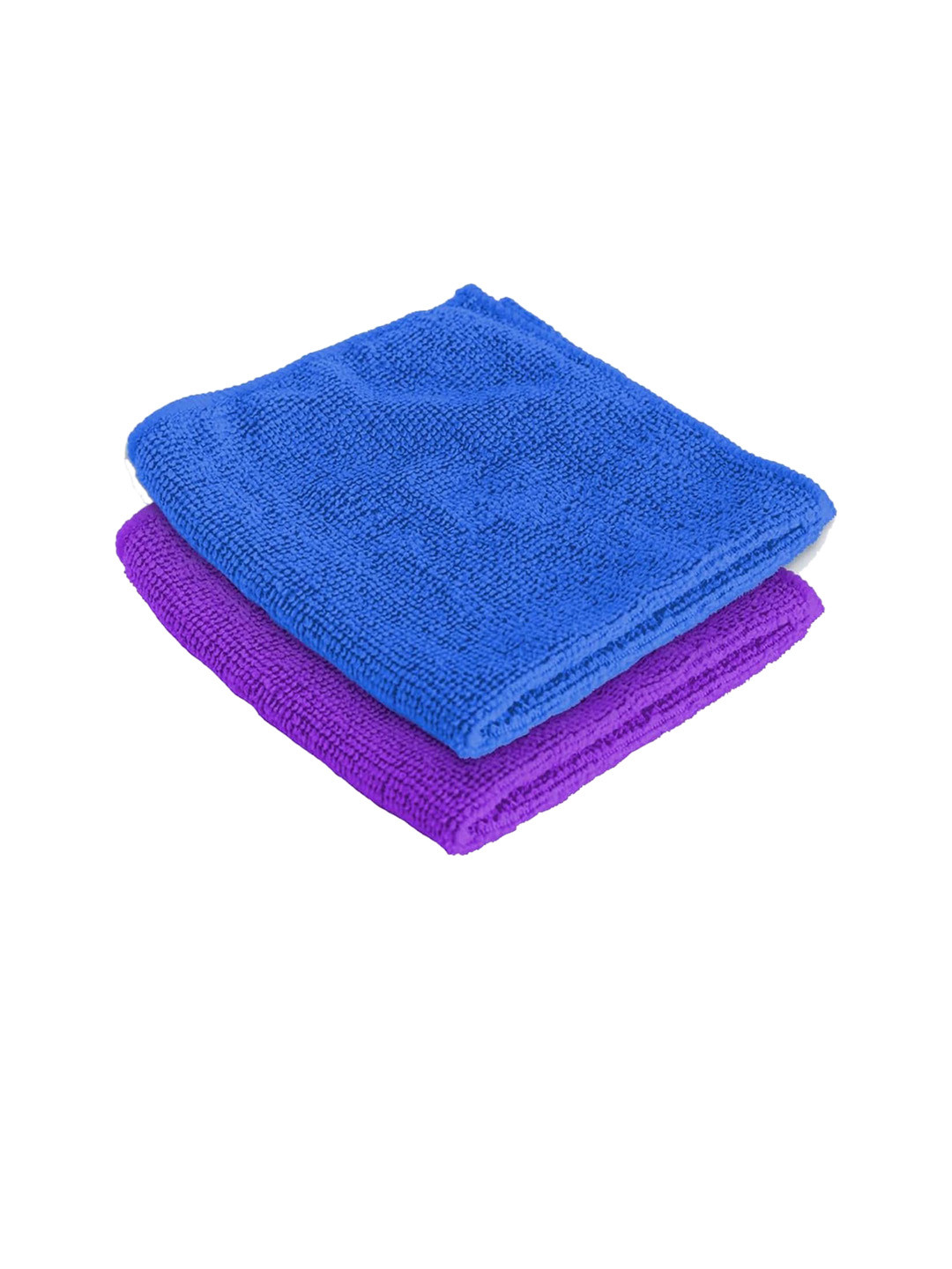 UMAI Blue & Purple 2 Pcs Super Absorbent Microber Bath Towels